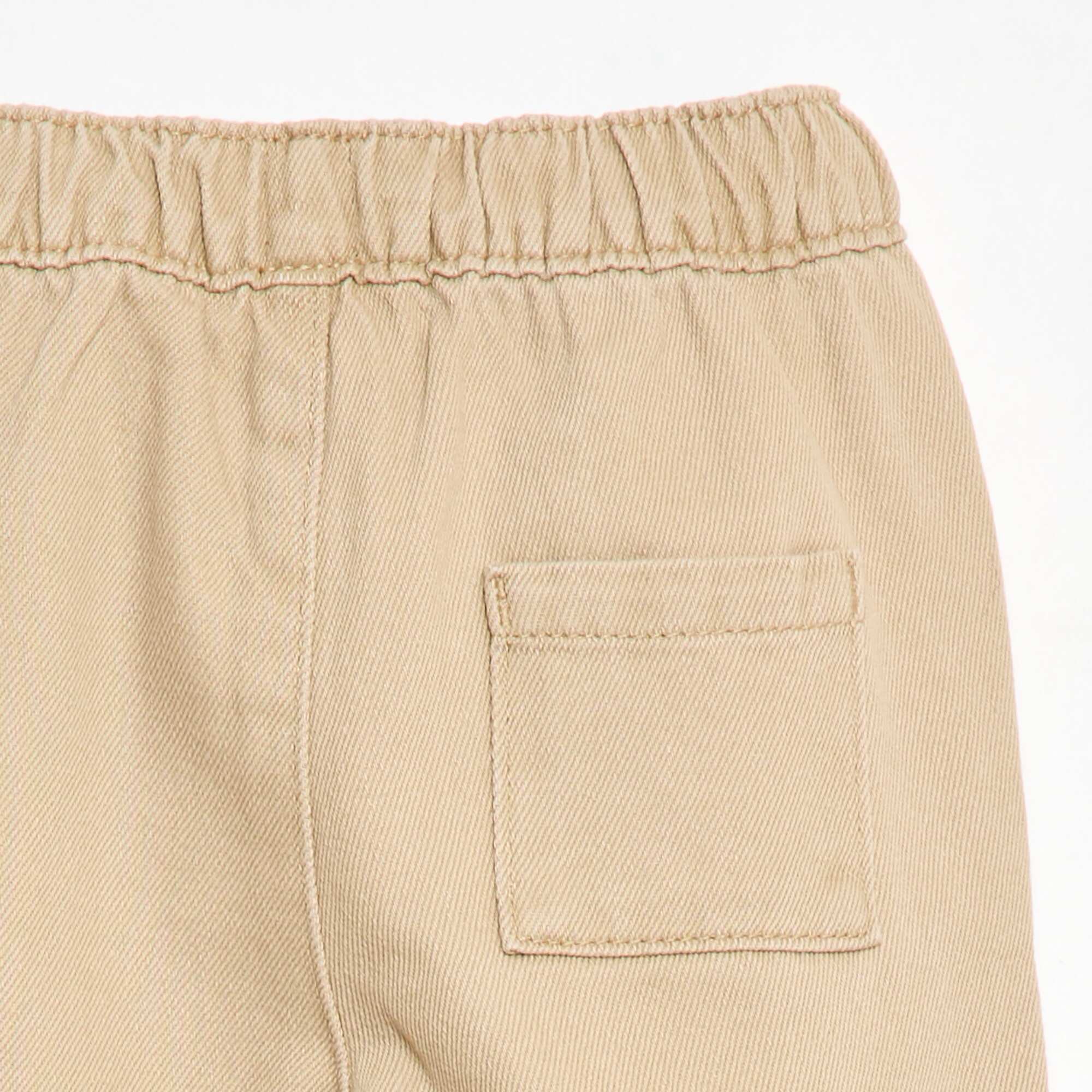 Relaxed Fit Plain Trousers BEIGE - Image 4