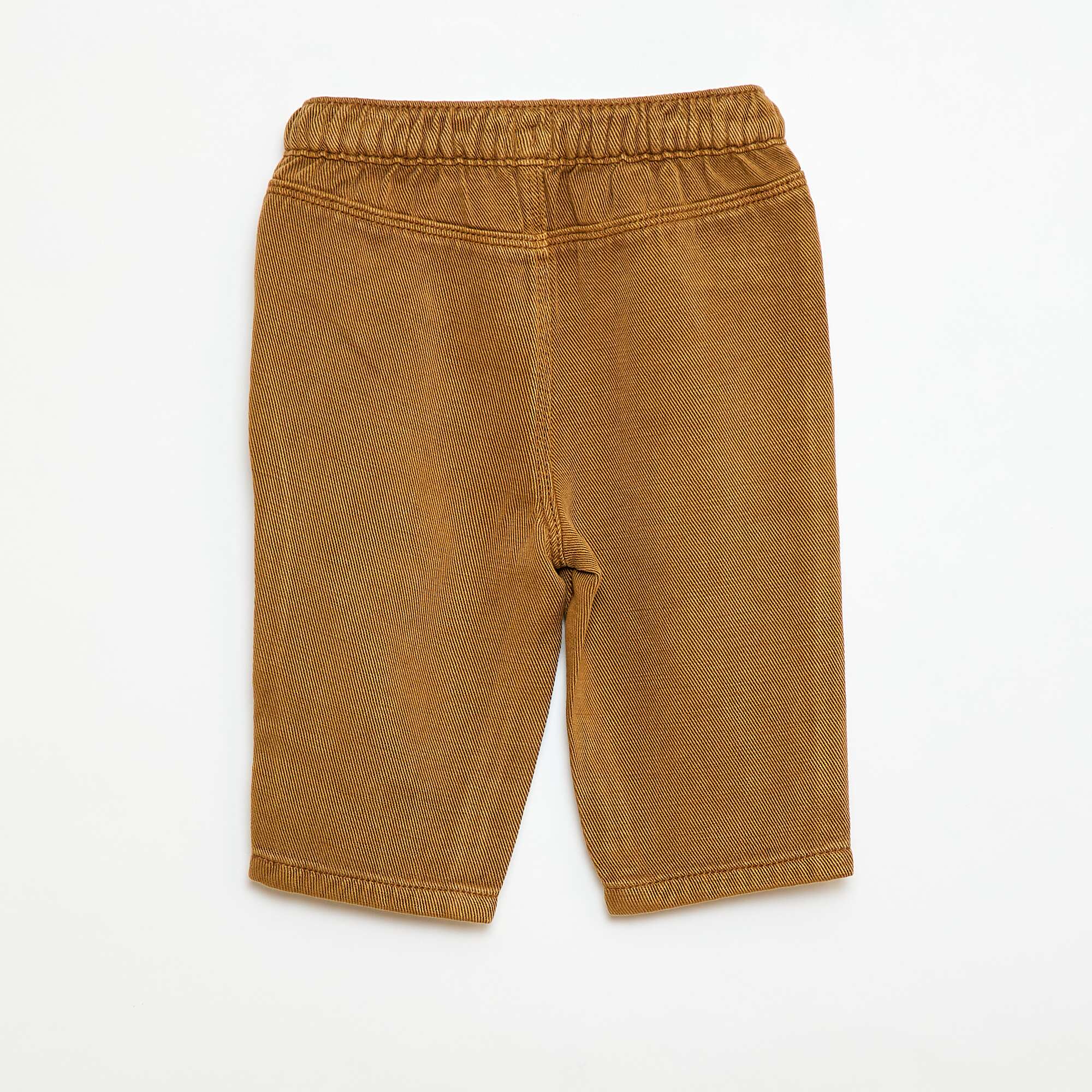 Relaxed Fit Soft Fabric Plain Trousers BROWN - Image 2