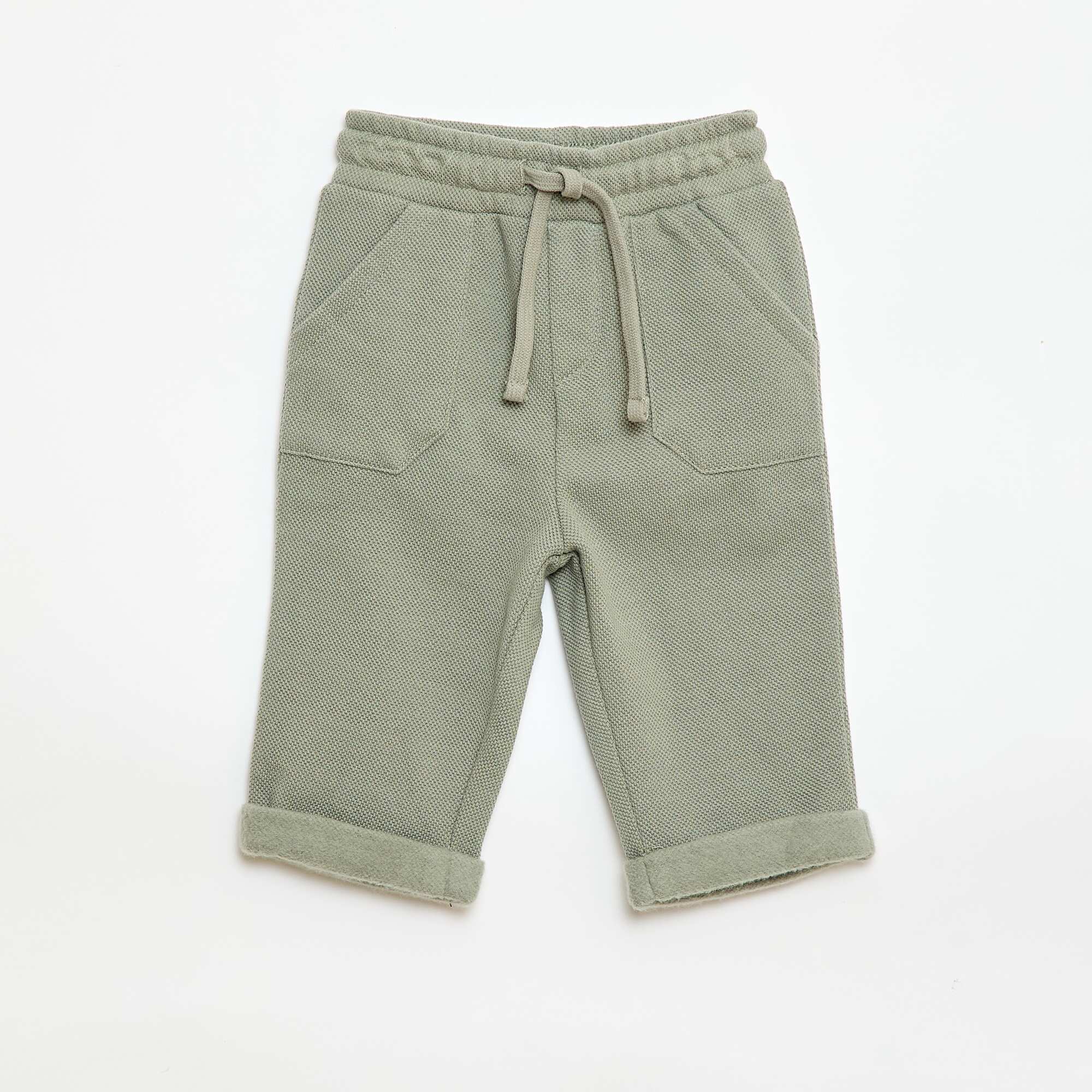 Relaxed Piqué Knit Trousers GREEN