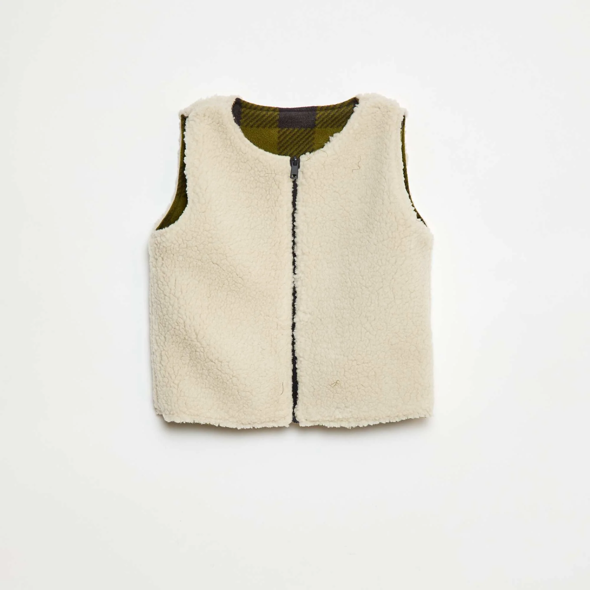 Reversible Sleeveless Sweatshirt GREEN - Image 2