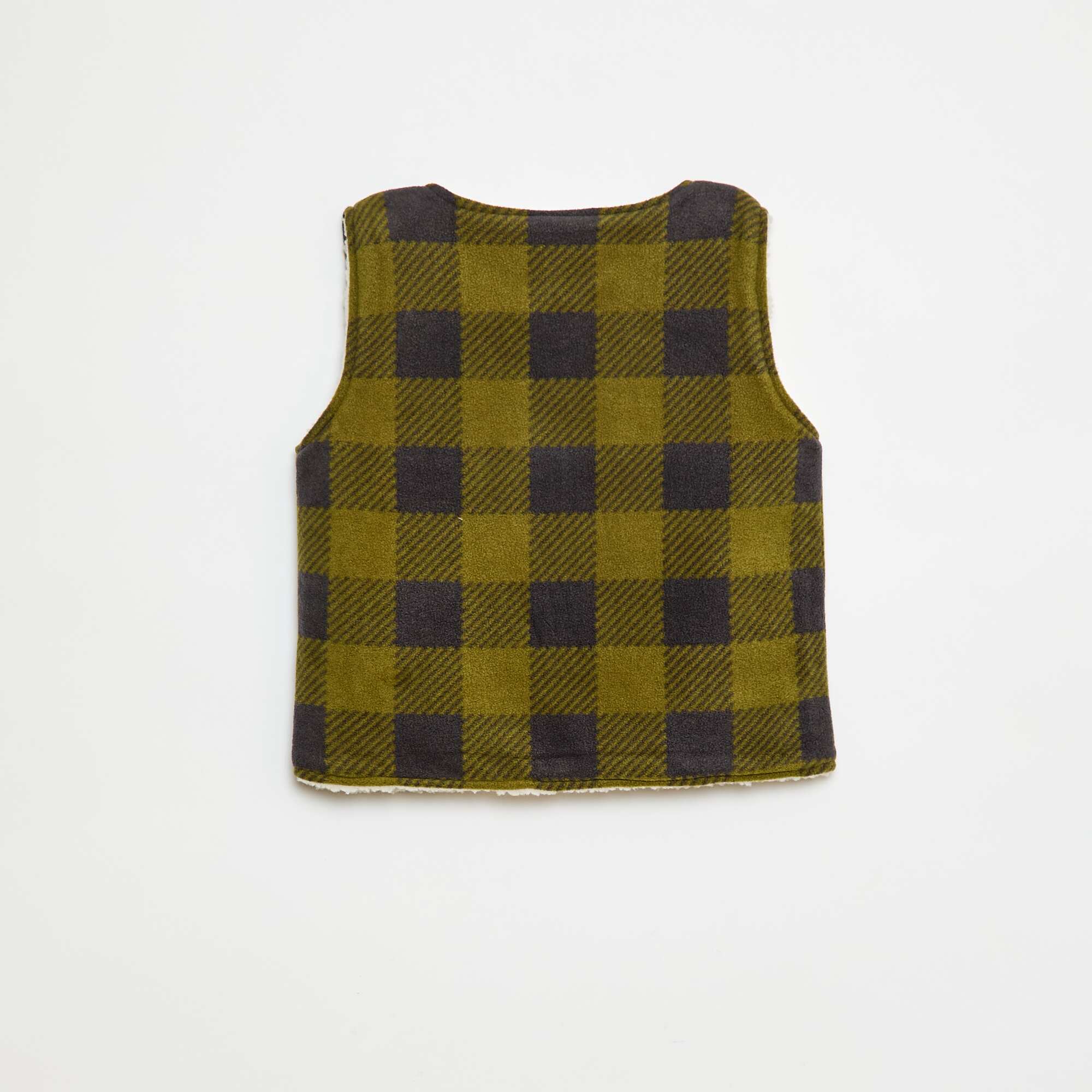 Reversible Sleeveless Sweatshirt GREEN - Image 3