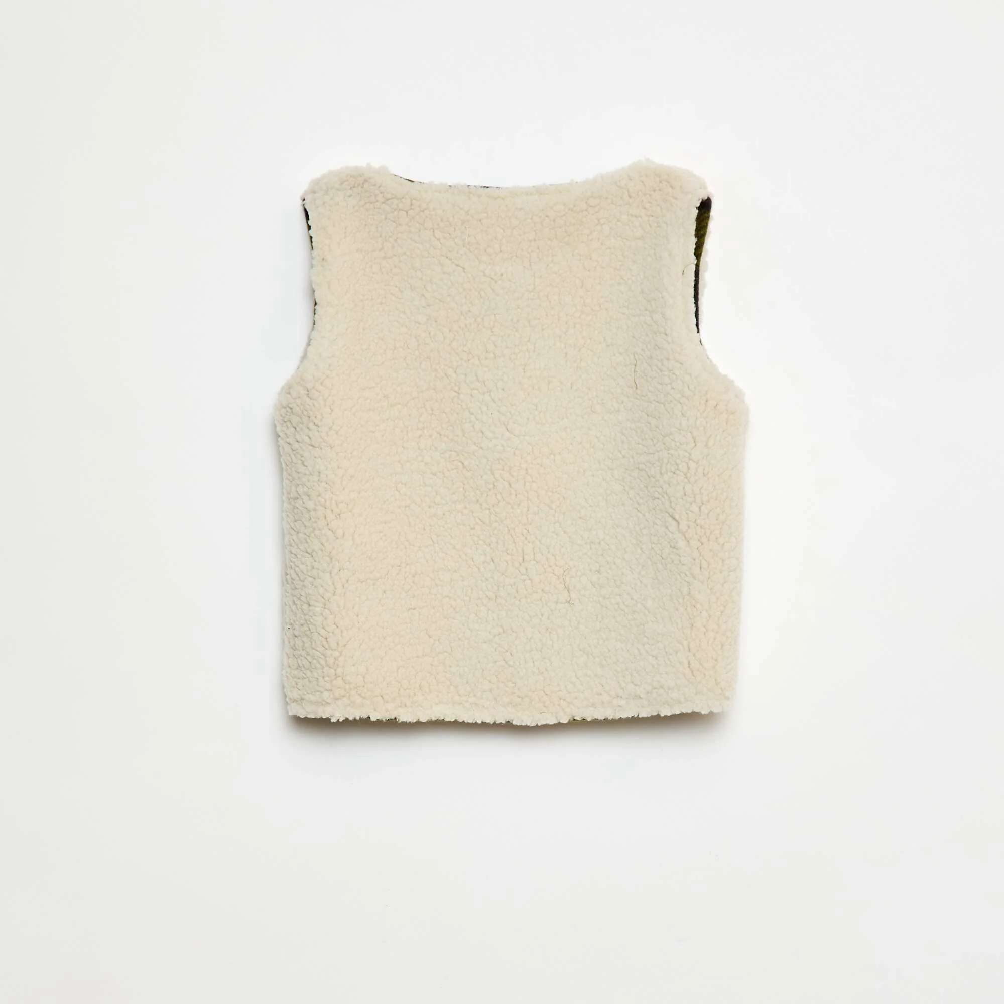 Reversible Sleeveless Sweatshirt GREEN - Image 4