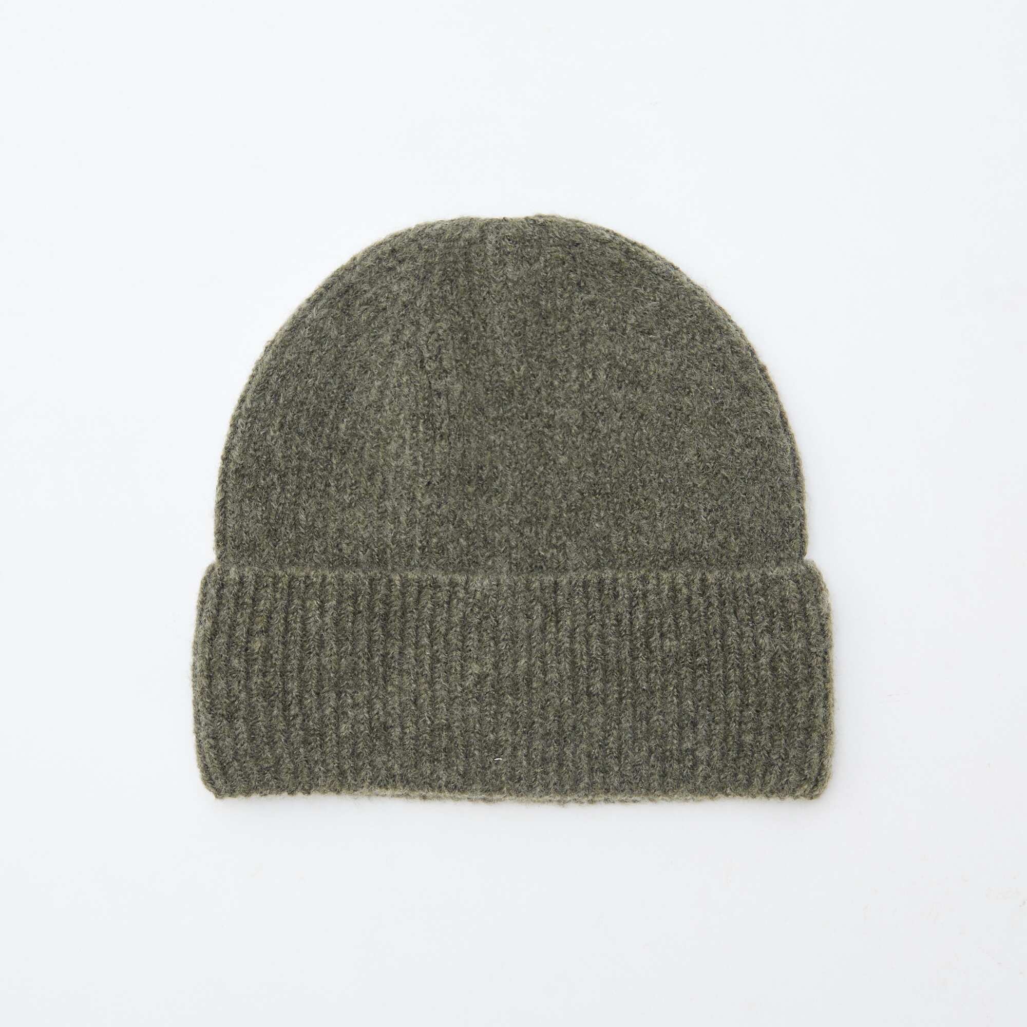 Ribbed cuffed beanie GREEN