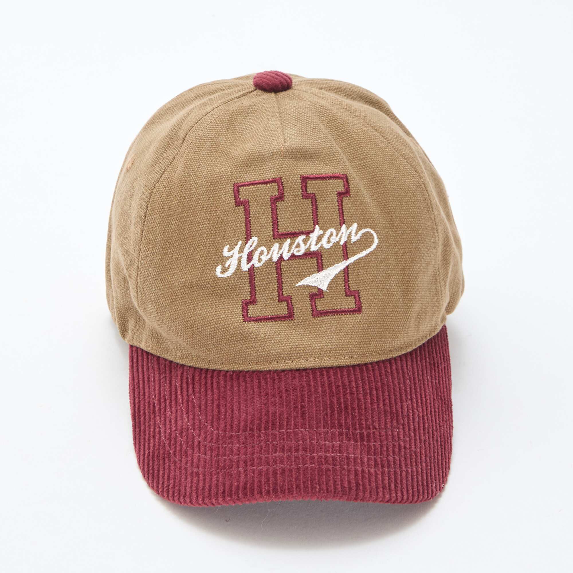 Ribbed fabric cap with visor BROWN - Image 2
