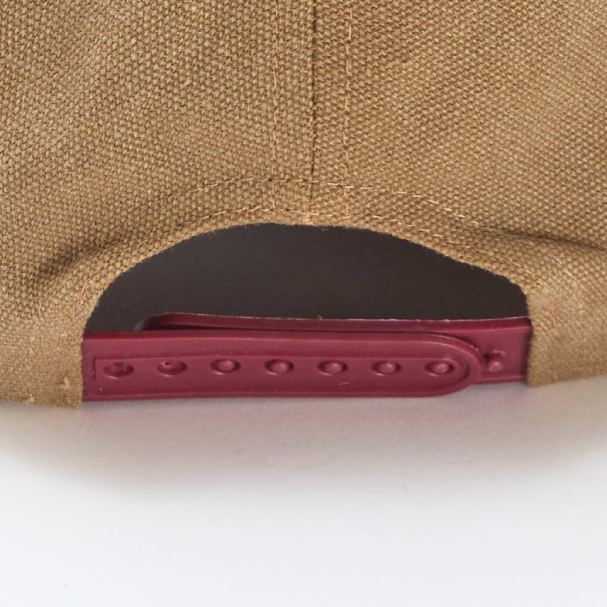 Ribbed fabric cap with visor BROWN - Image 3