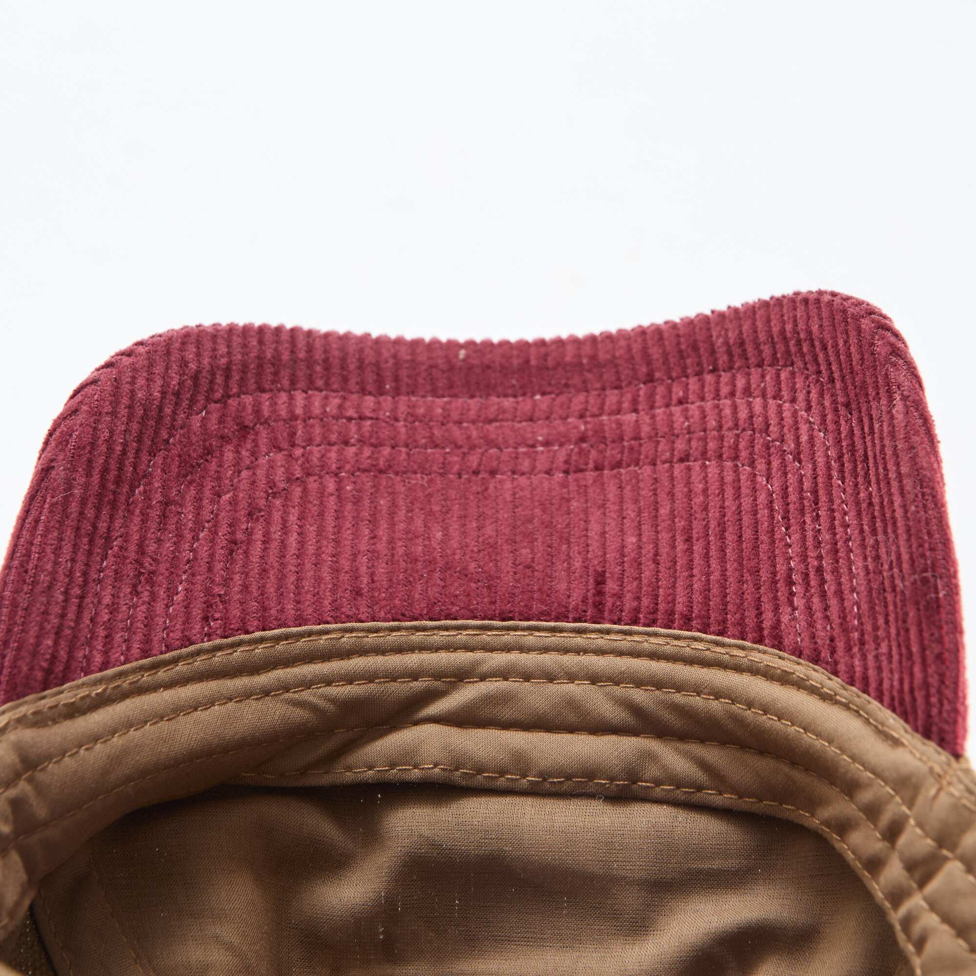 Ribbed fabric cap with visor BROWN - Image 4