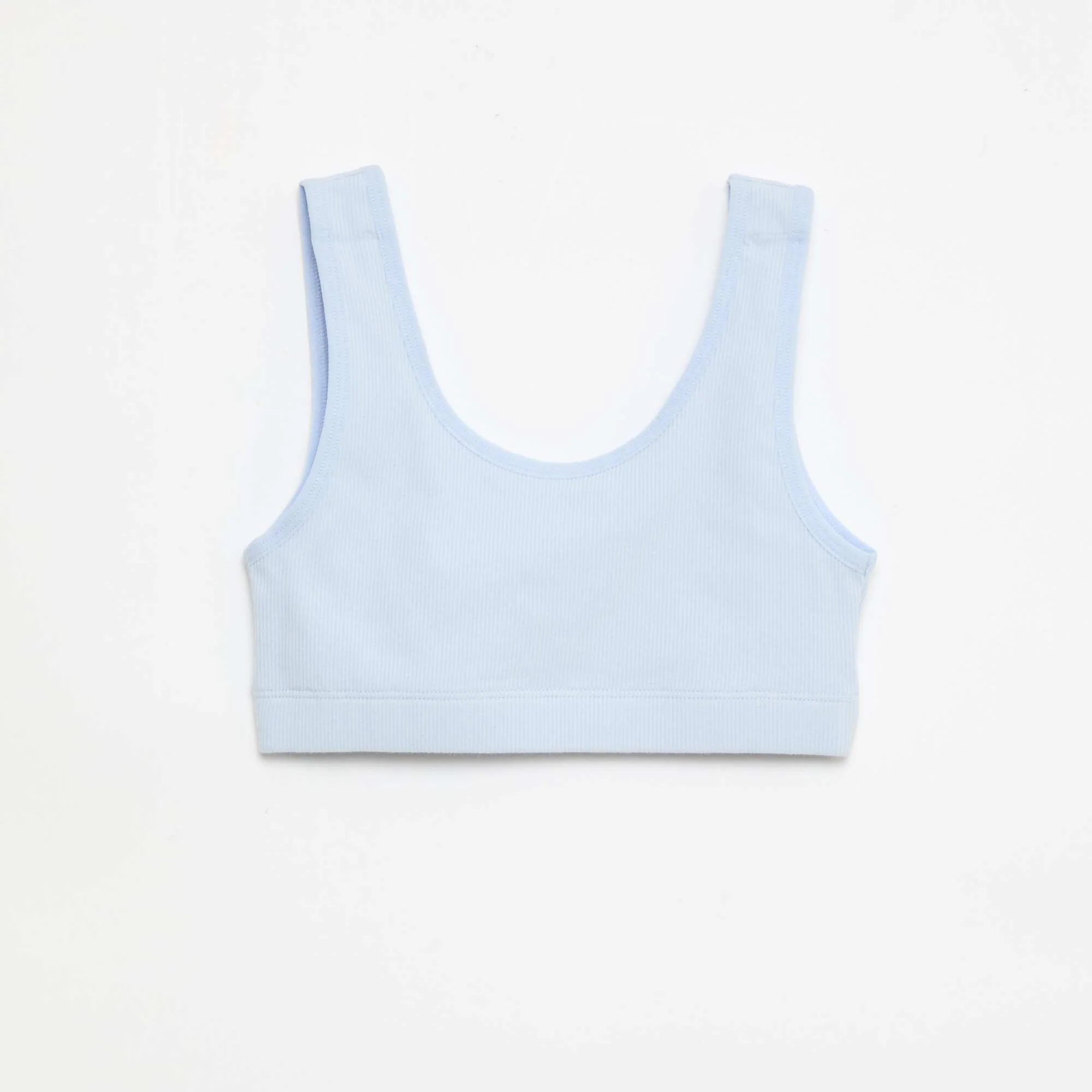 Ribbed Knit Bralette Set BLUE - Image 2