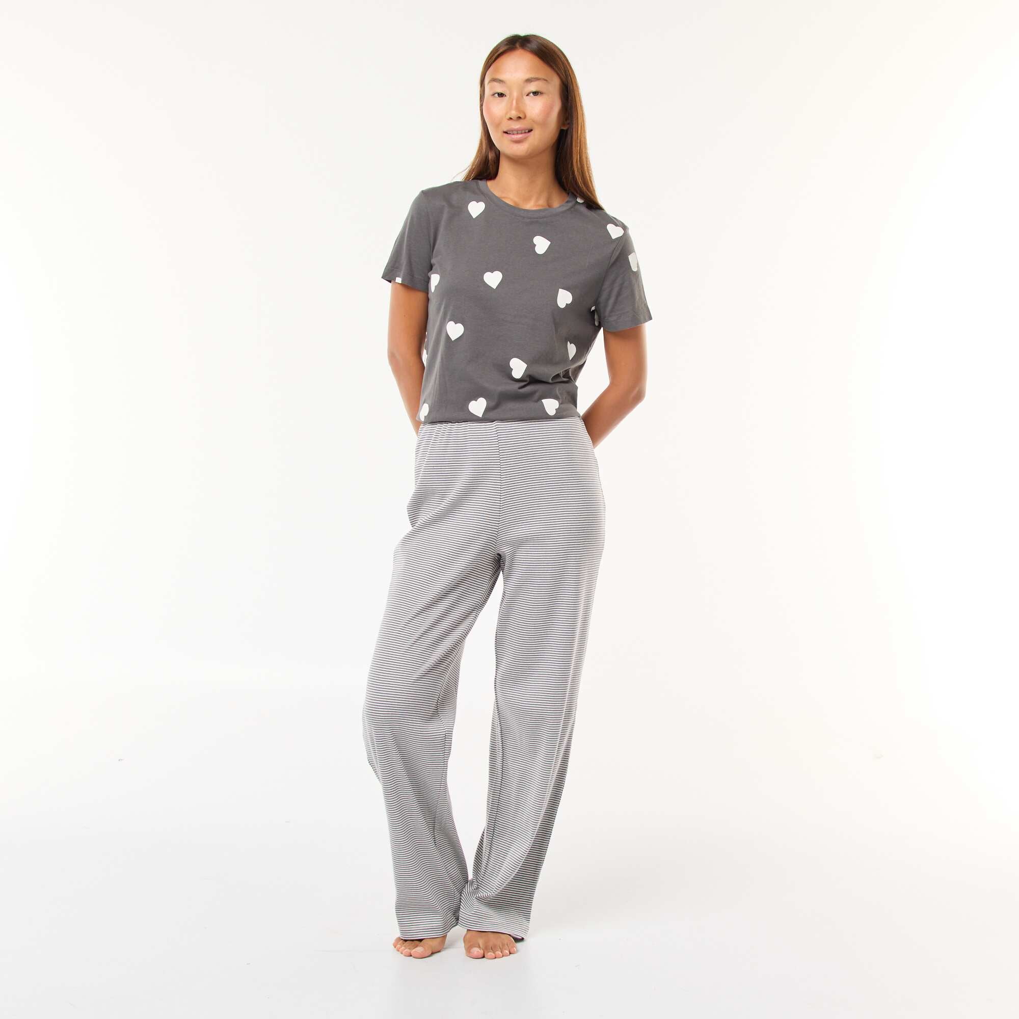 Ribbed Knit Pajama Pants BLUE
