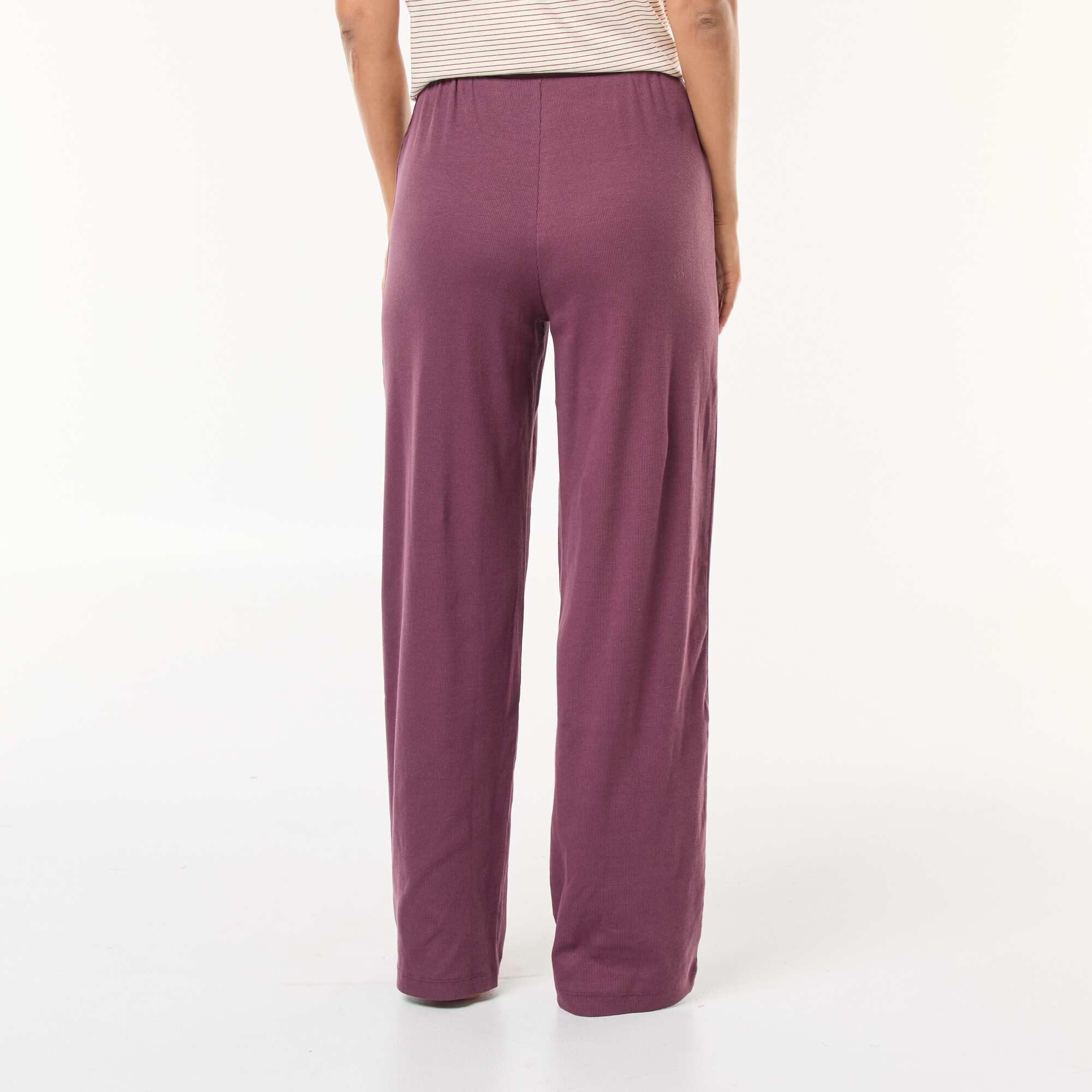 Ribbed Knit Pajama Pants PURPLE - Image 3