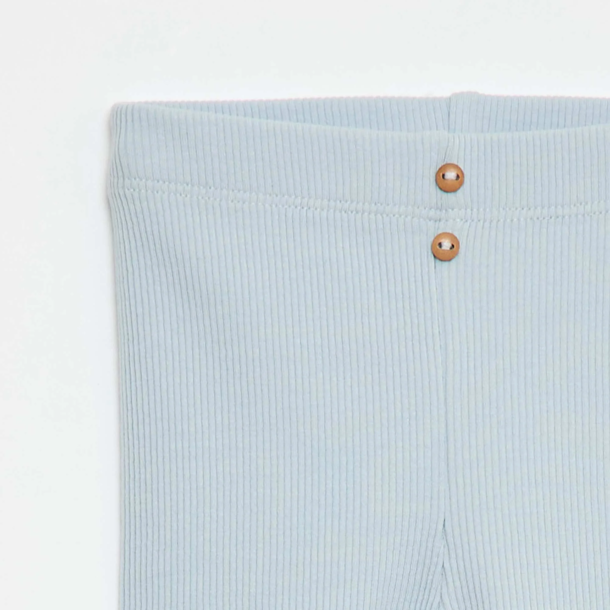 Ribbed leggings with buttons GREY - Image 2