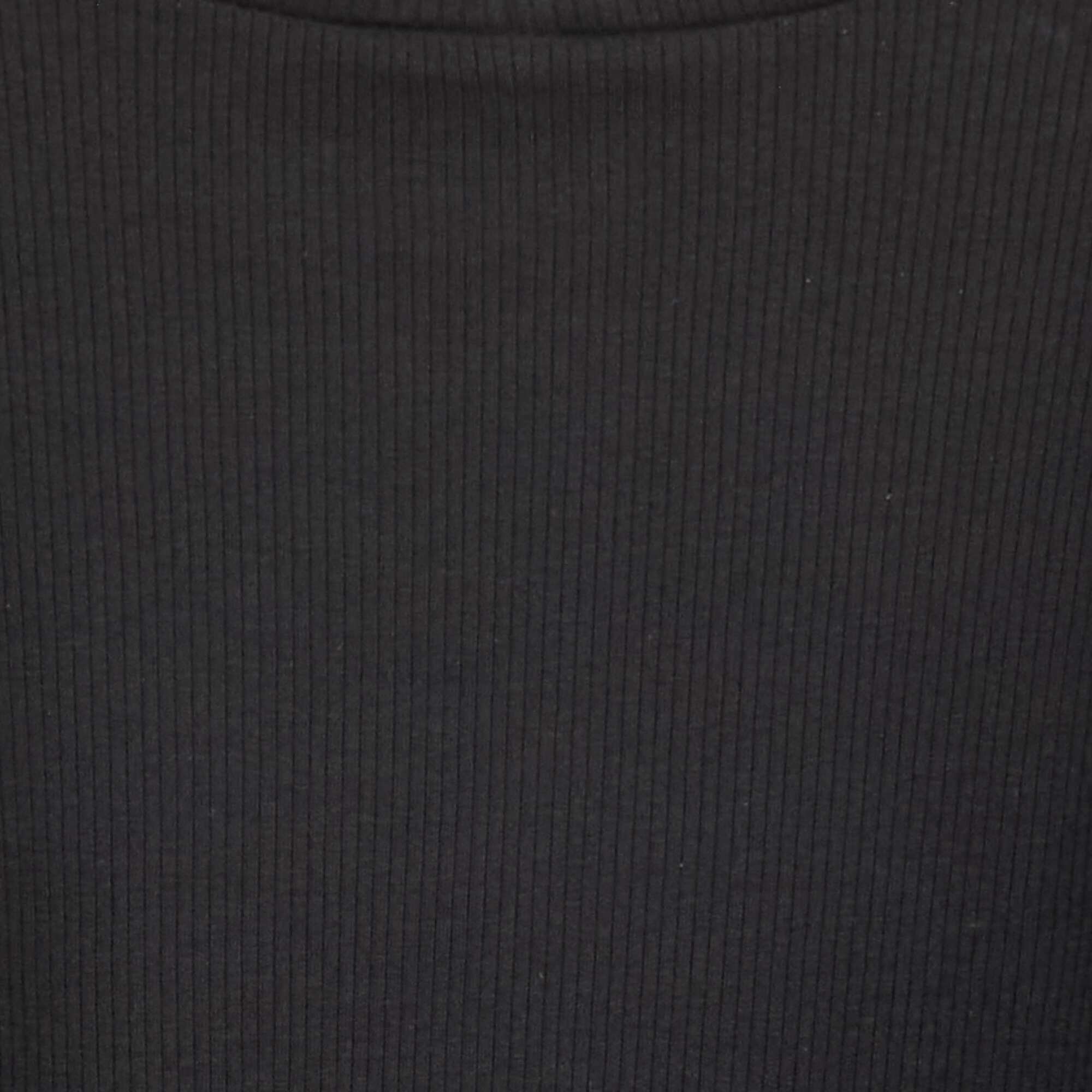 Ribbed Roll Neck Jumper BLACK - Image 3