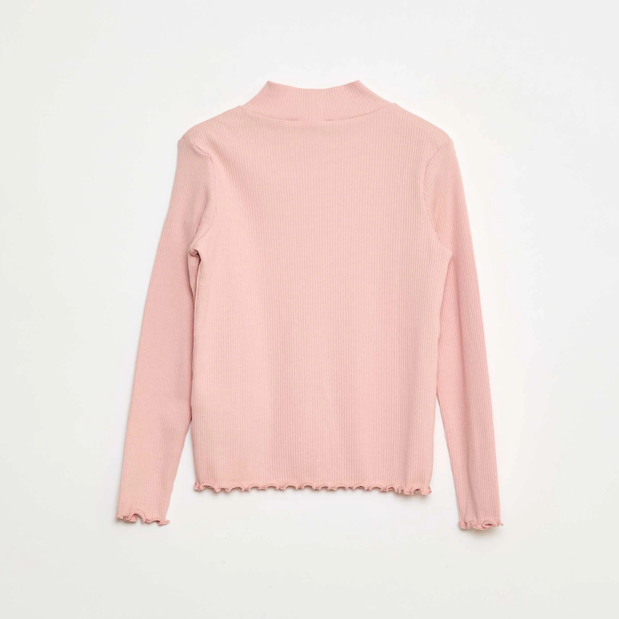 Ribbed Roll Neck Jumper PINK - Image 2