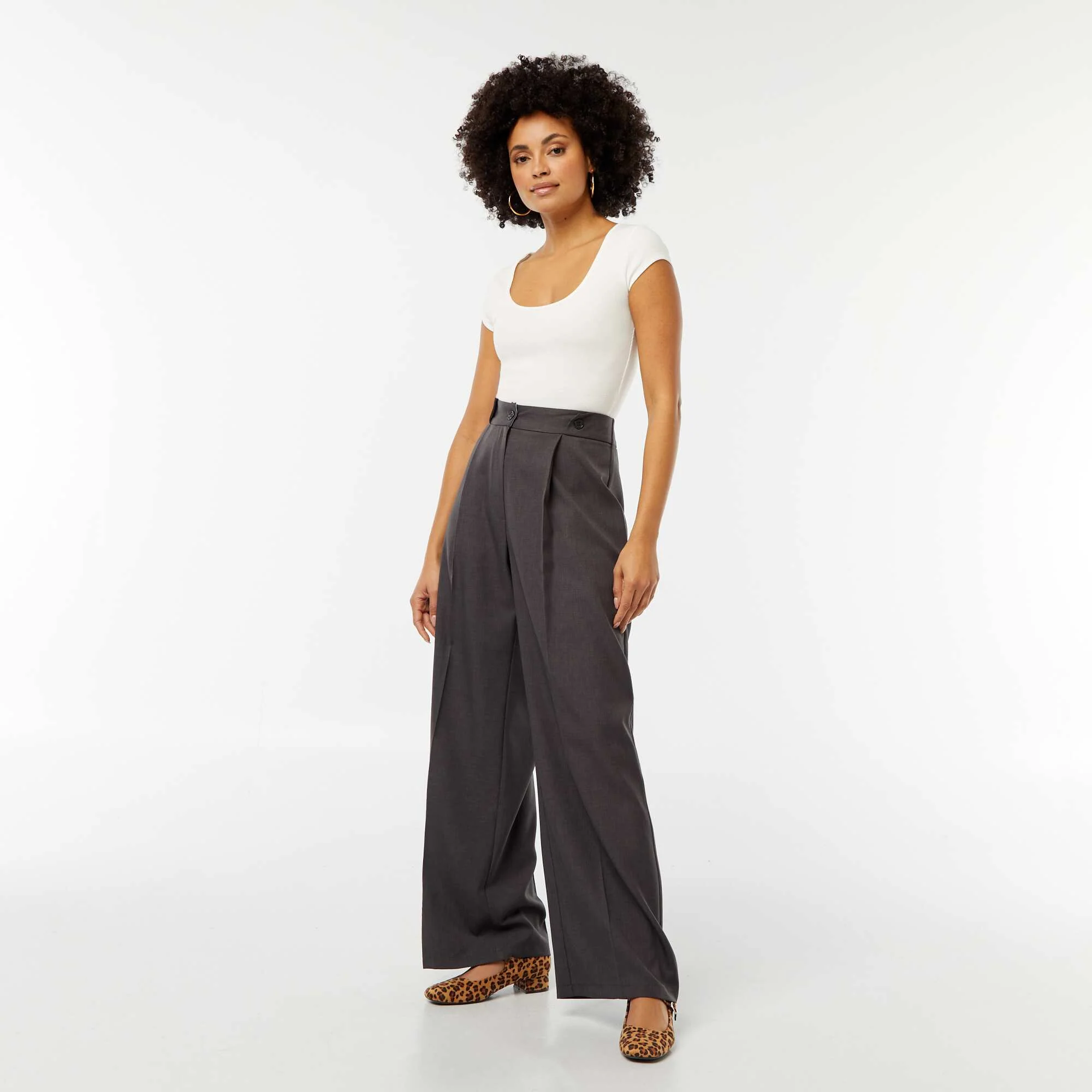 Ribbed Short-Sleeve Bodysuit WHITE - Image 4