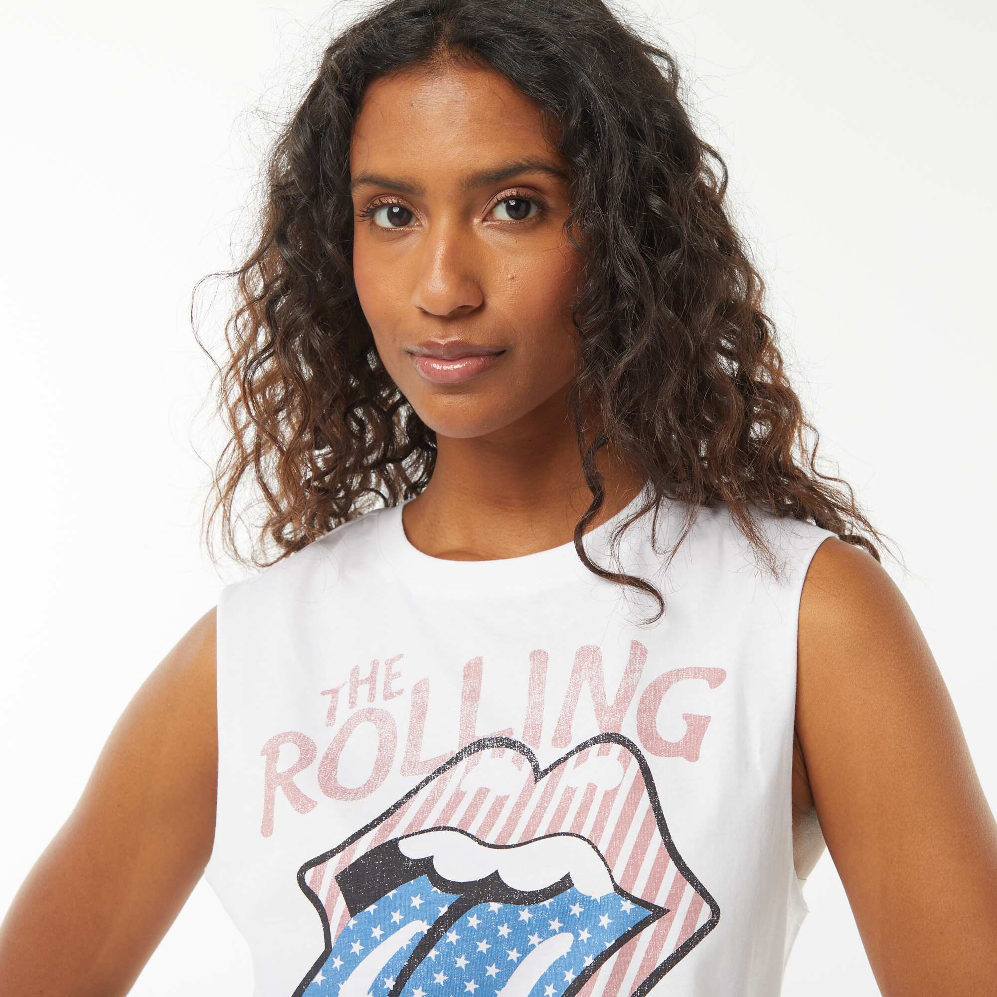 Rolling Stones sleeveless T-shirt WHITE - Image 5