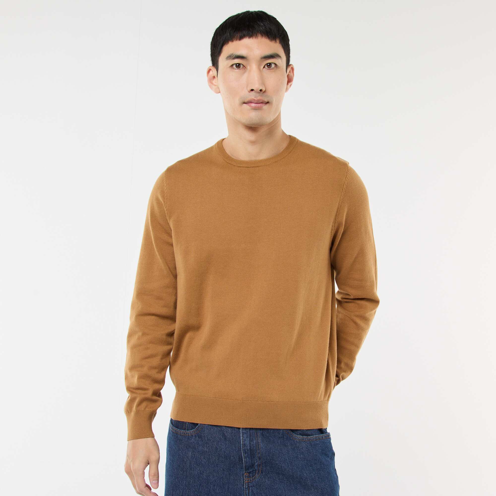 Round neck sweater BEIGE - Image 3