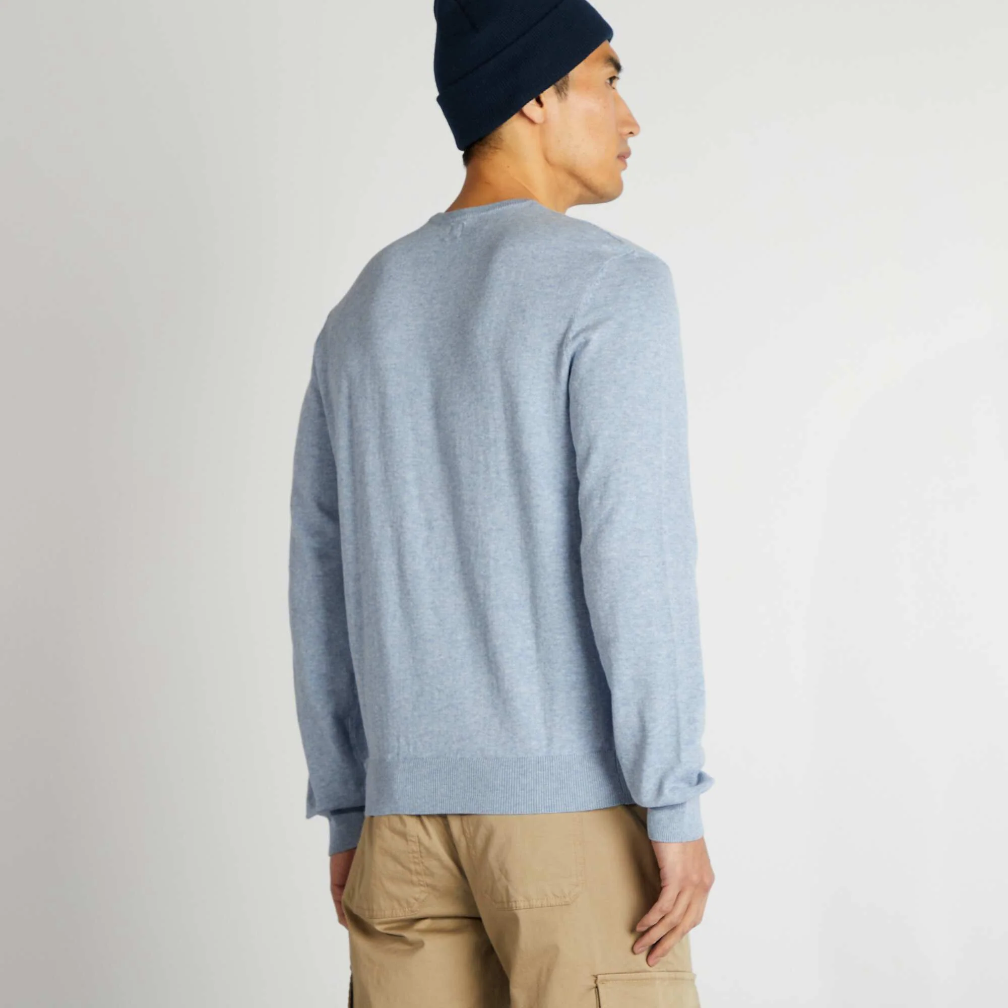 Round neck sweater BLUE - Image 3
