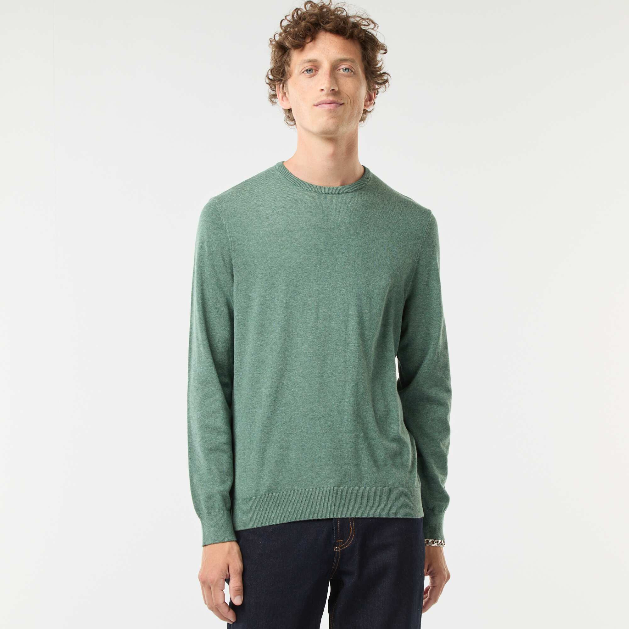 Round neck sweater GREEN - Image 3