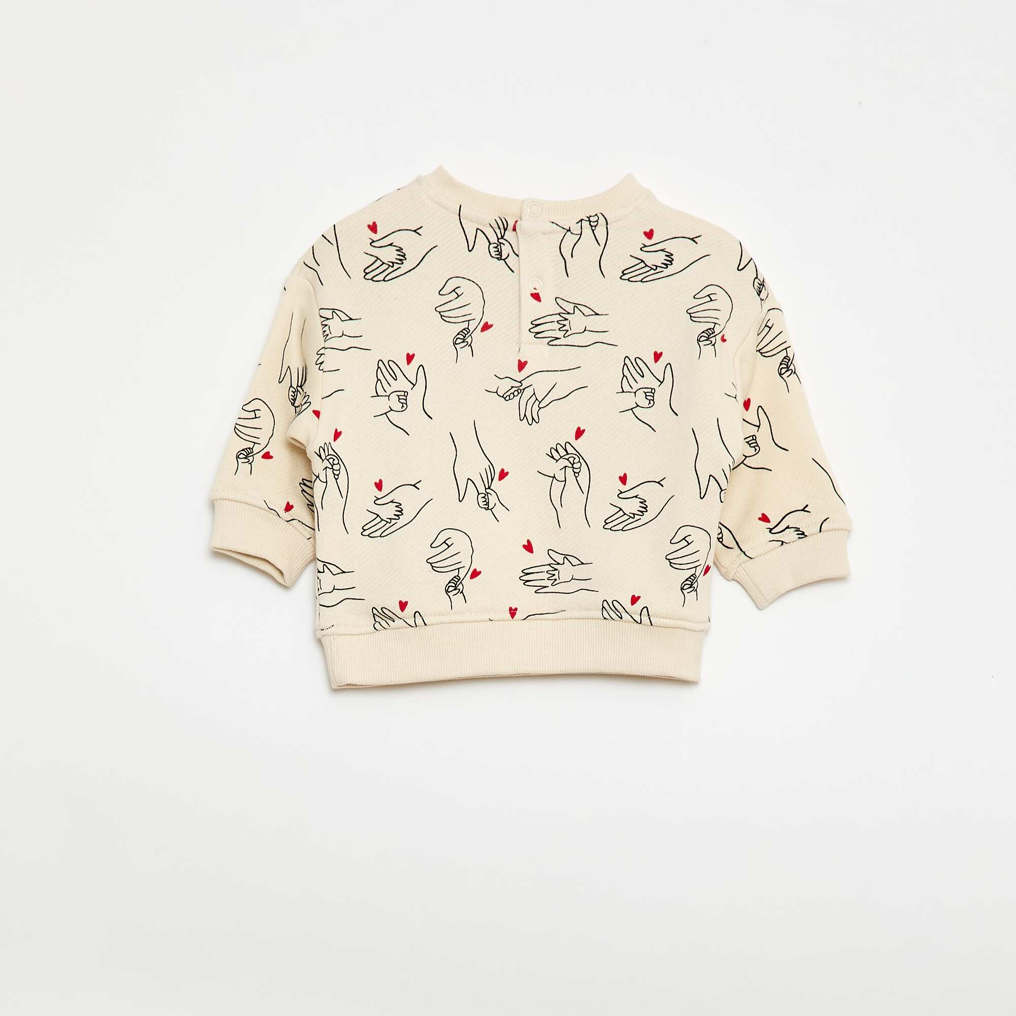 Round Neck Sweatshirt - Valentine's Day WHITE - Image 2