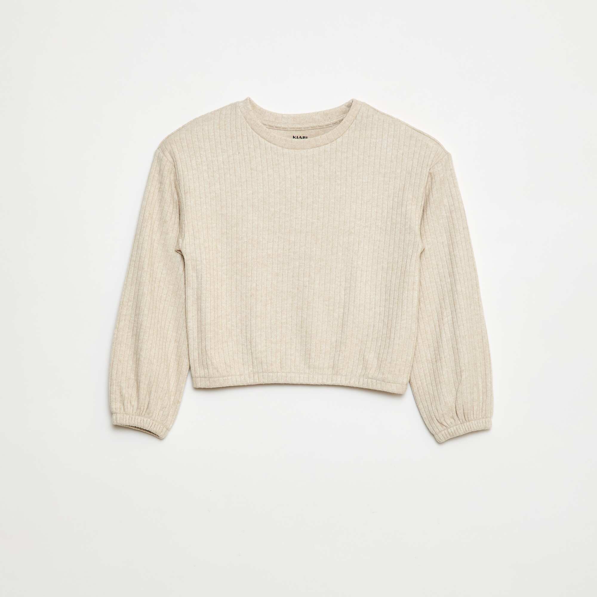 Round neck T-shirt BEIGE