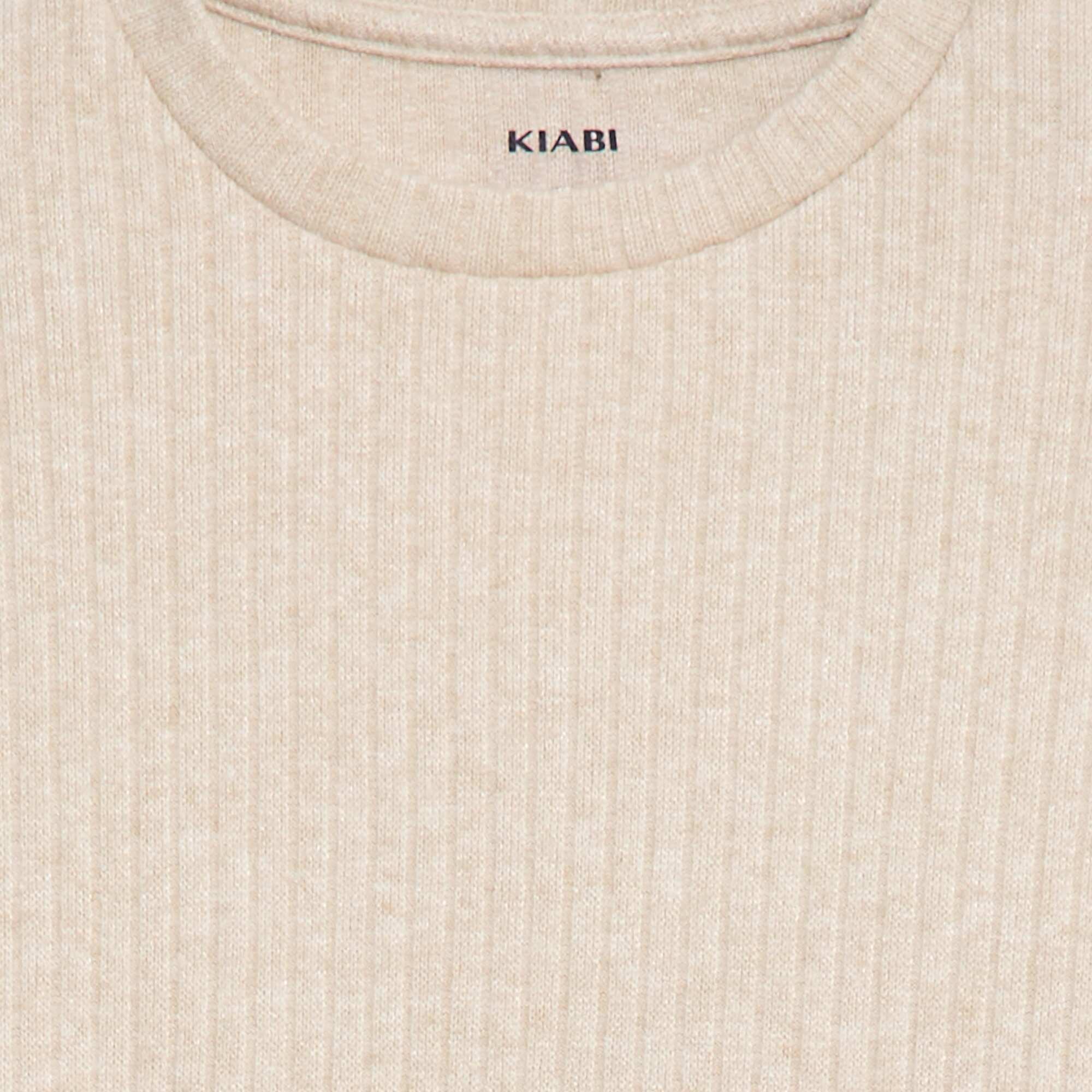 Round neck T-shirt BEIGE - Image 5