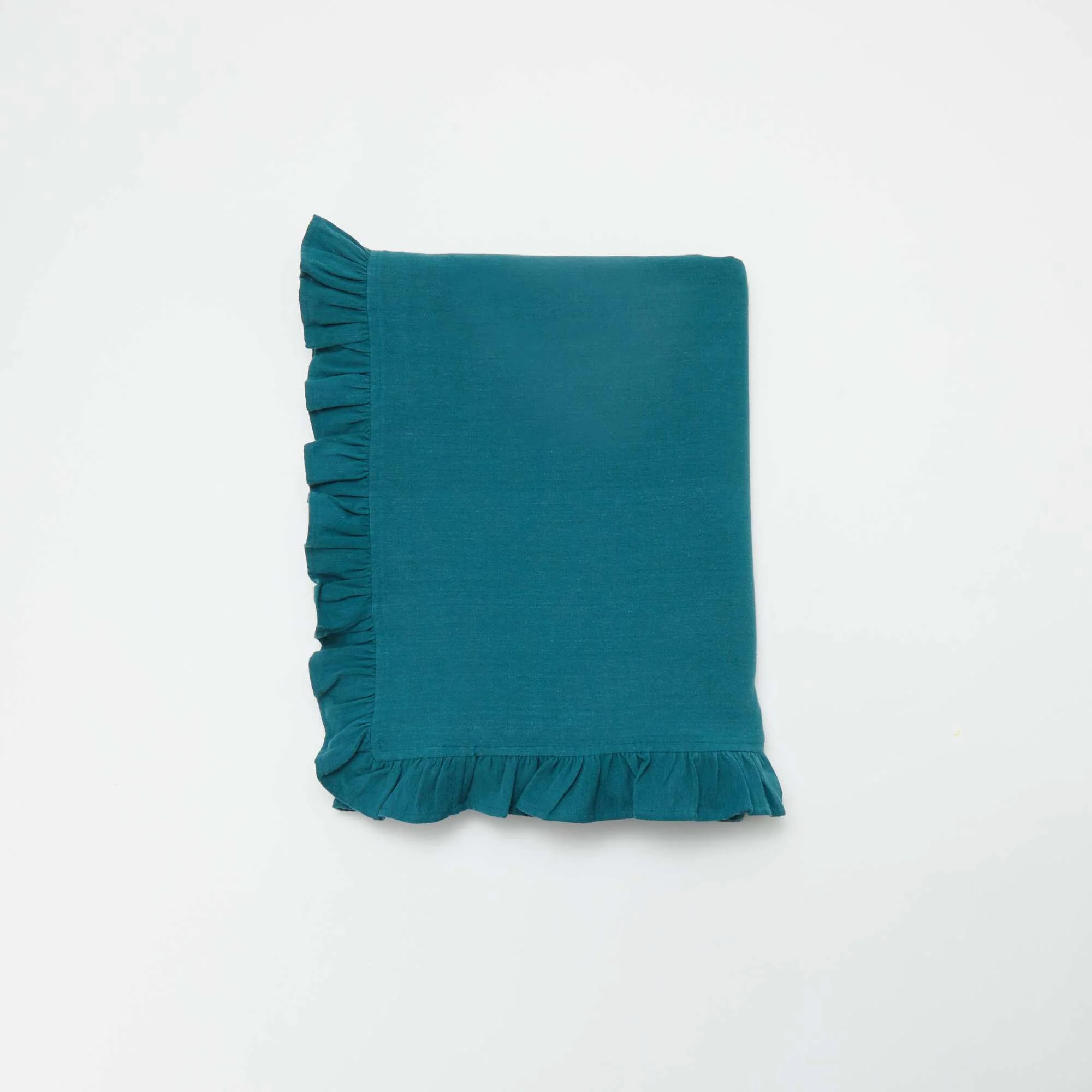 Ruffled Tablecloth (150 x 250 cm) BLUE