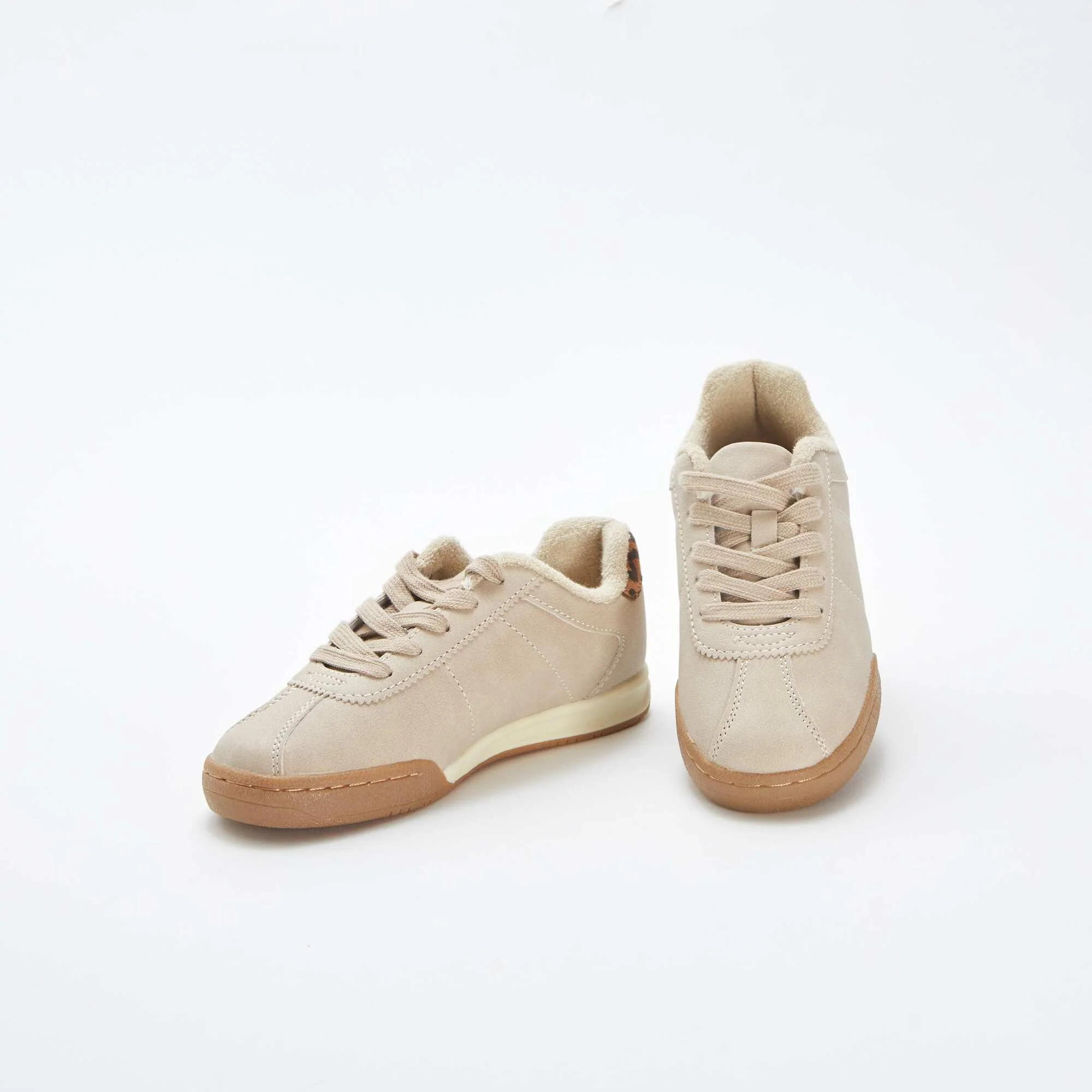Running-style lace-up trainers BROWN - Image 5