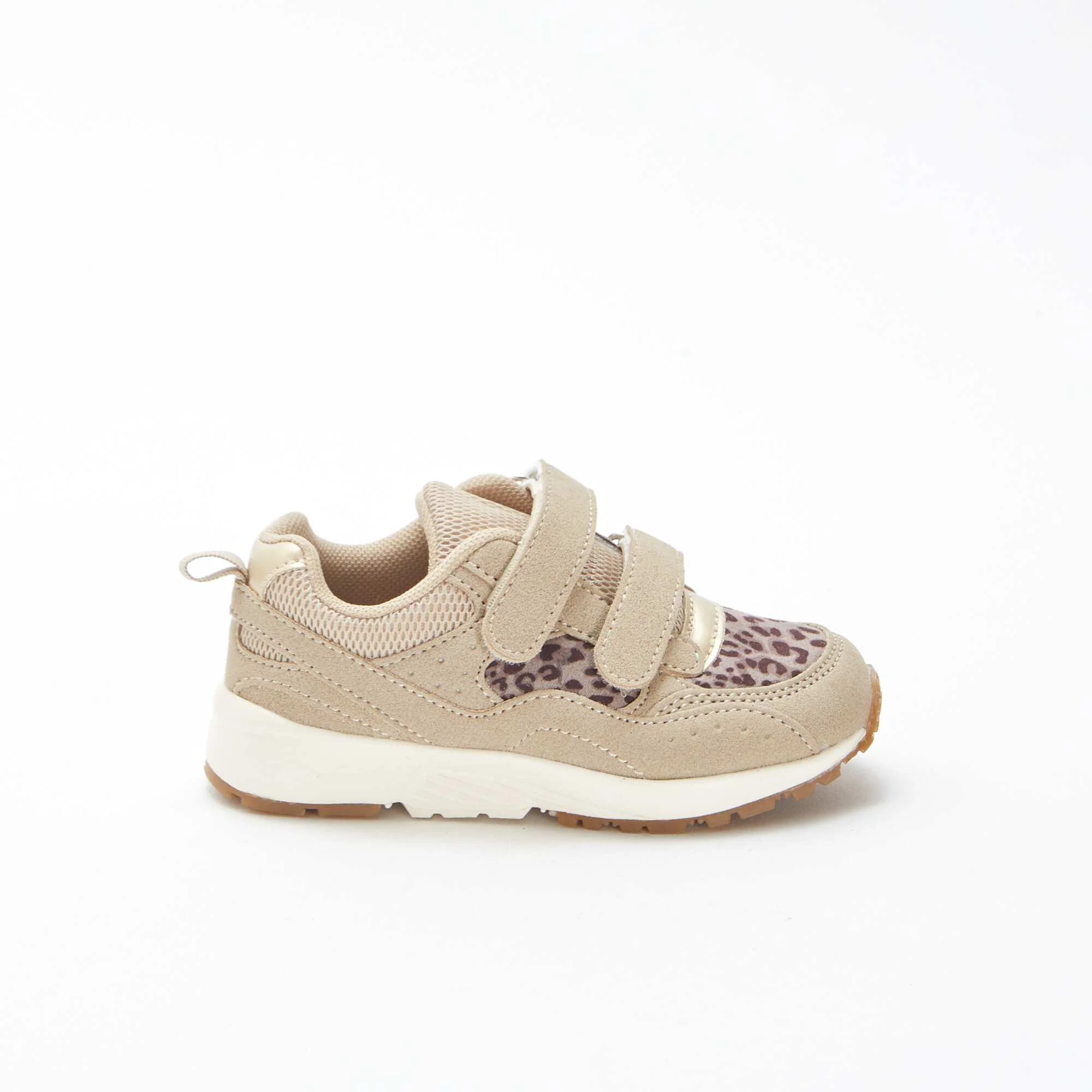Running-style leopard print trainers BEIGE - Image 2