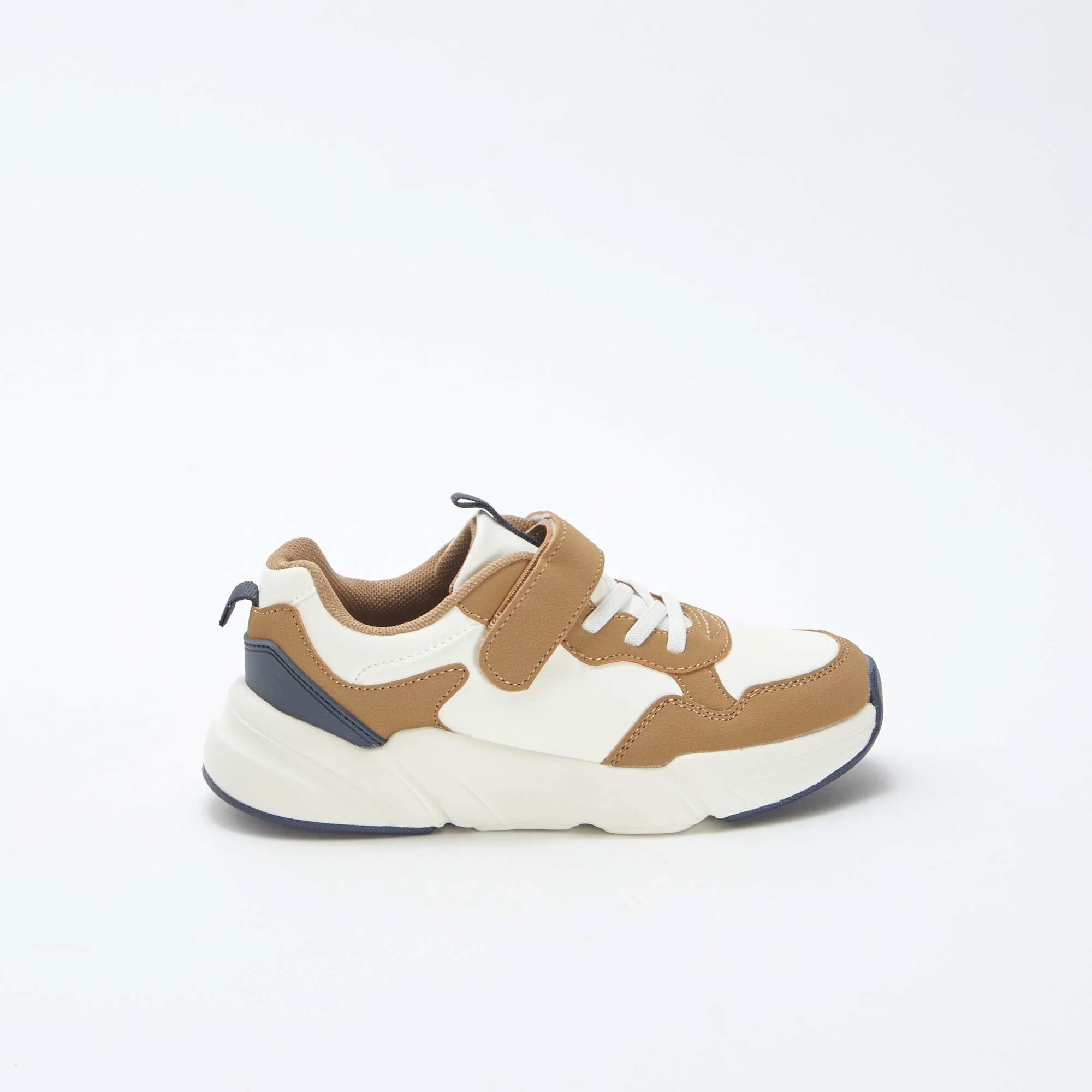 Running-style trainers with Velcro and elasticated laces WHITE - Image 2
