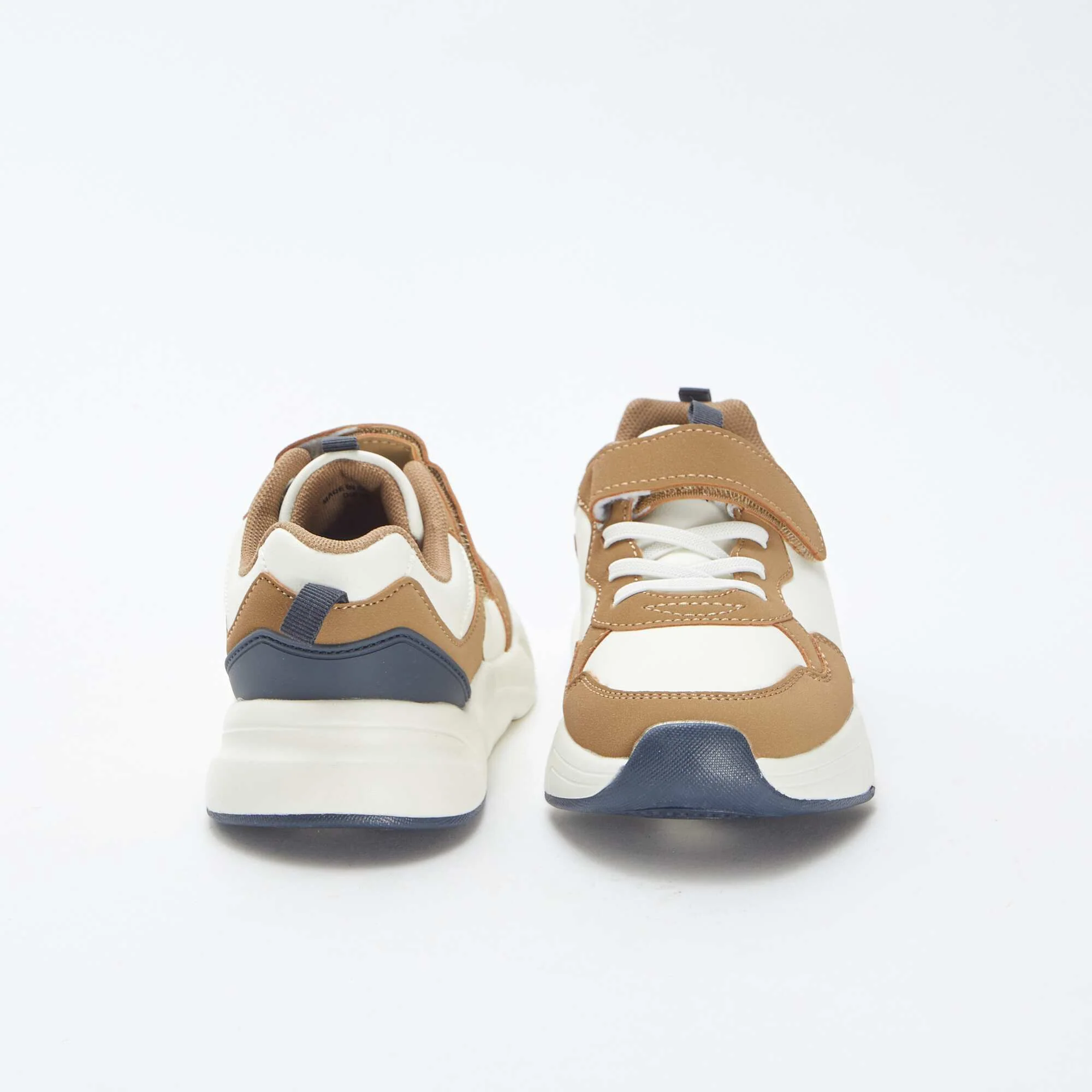 Running-style trainers with Velcro and elasticated laces WHITE - Image 3