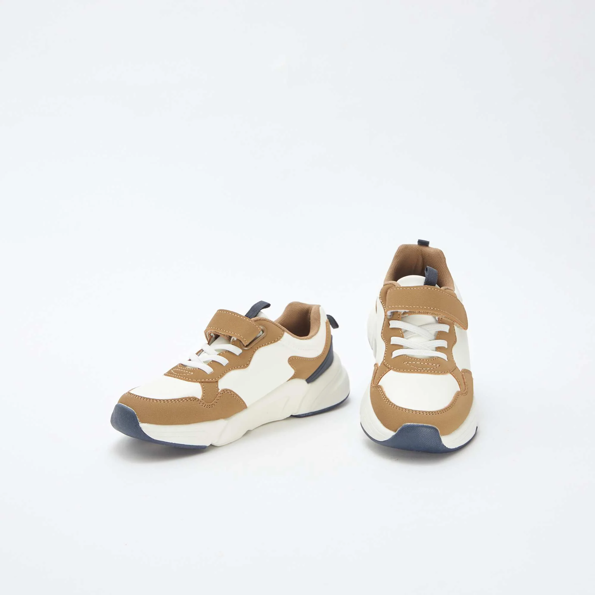 Running-style trainers with Velcro and elasticated laces WHITE - Image 5