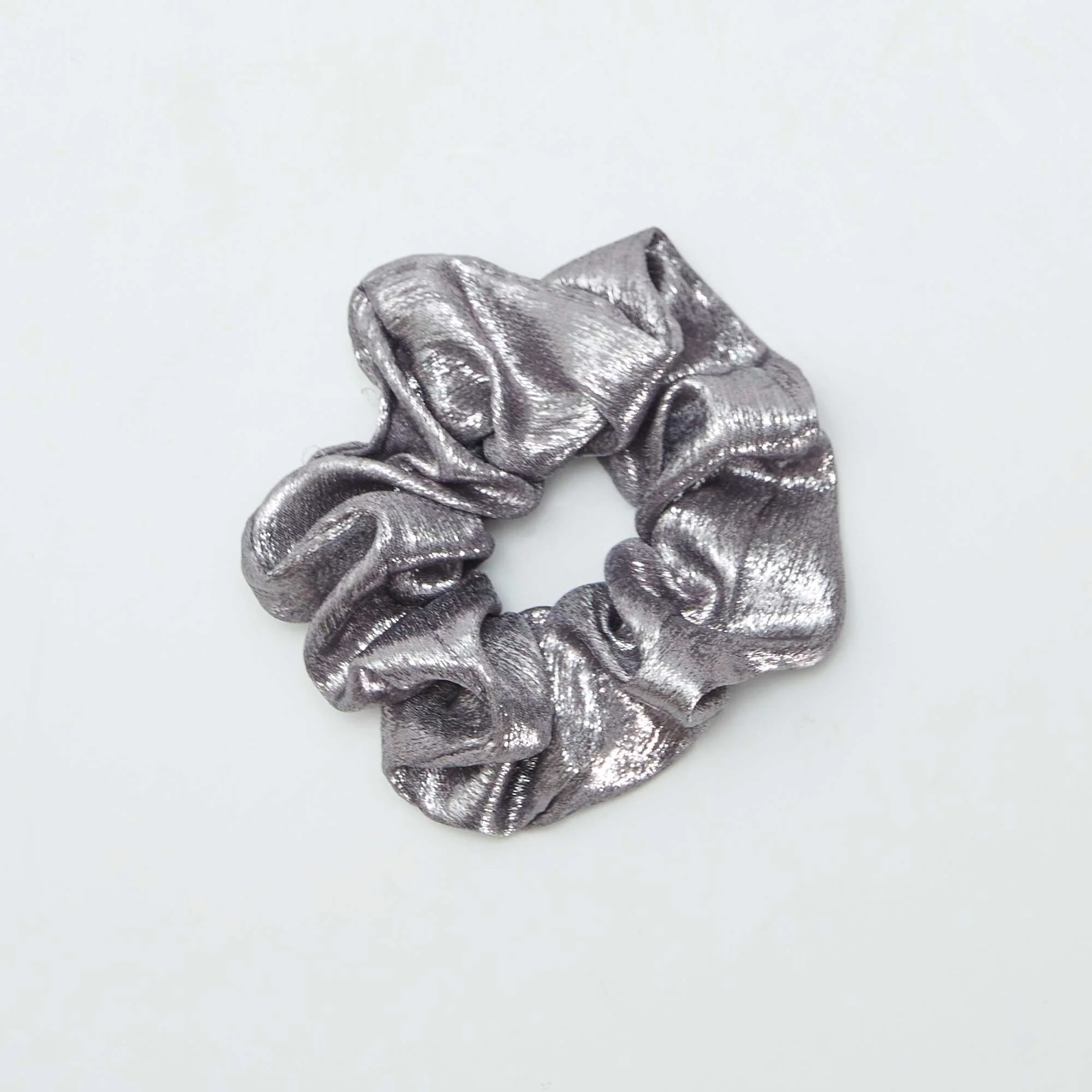 Satin-effect scrunchies - pack of 2 GREY - Image 2