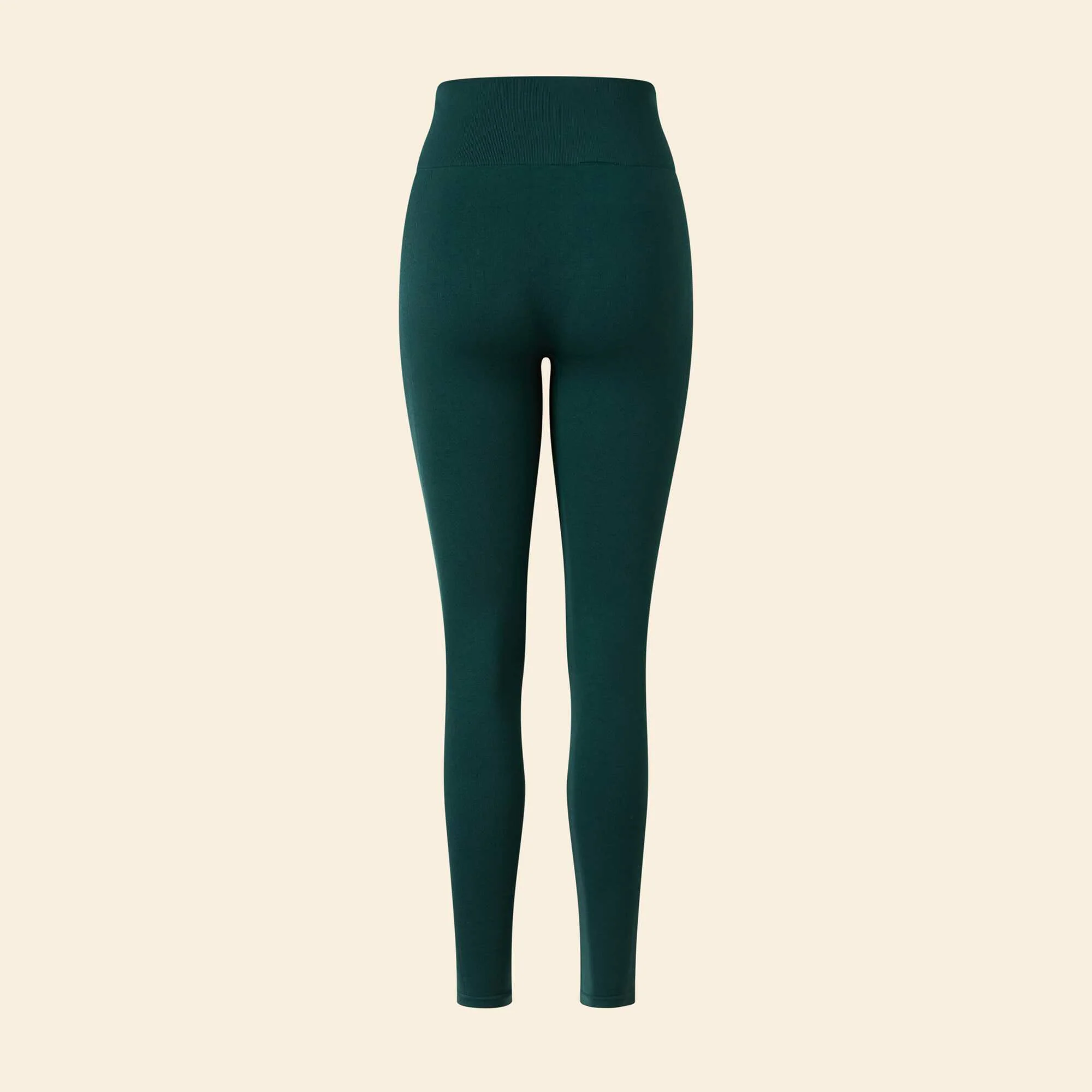 Seamless Ribbed Sports Leggings GREEN - Image 2