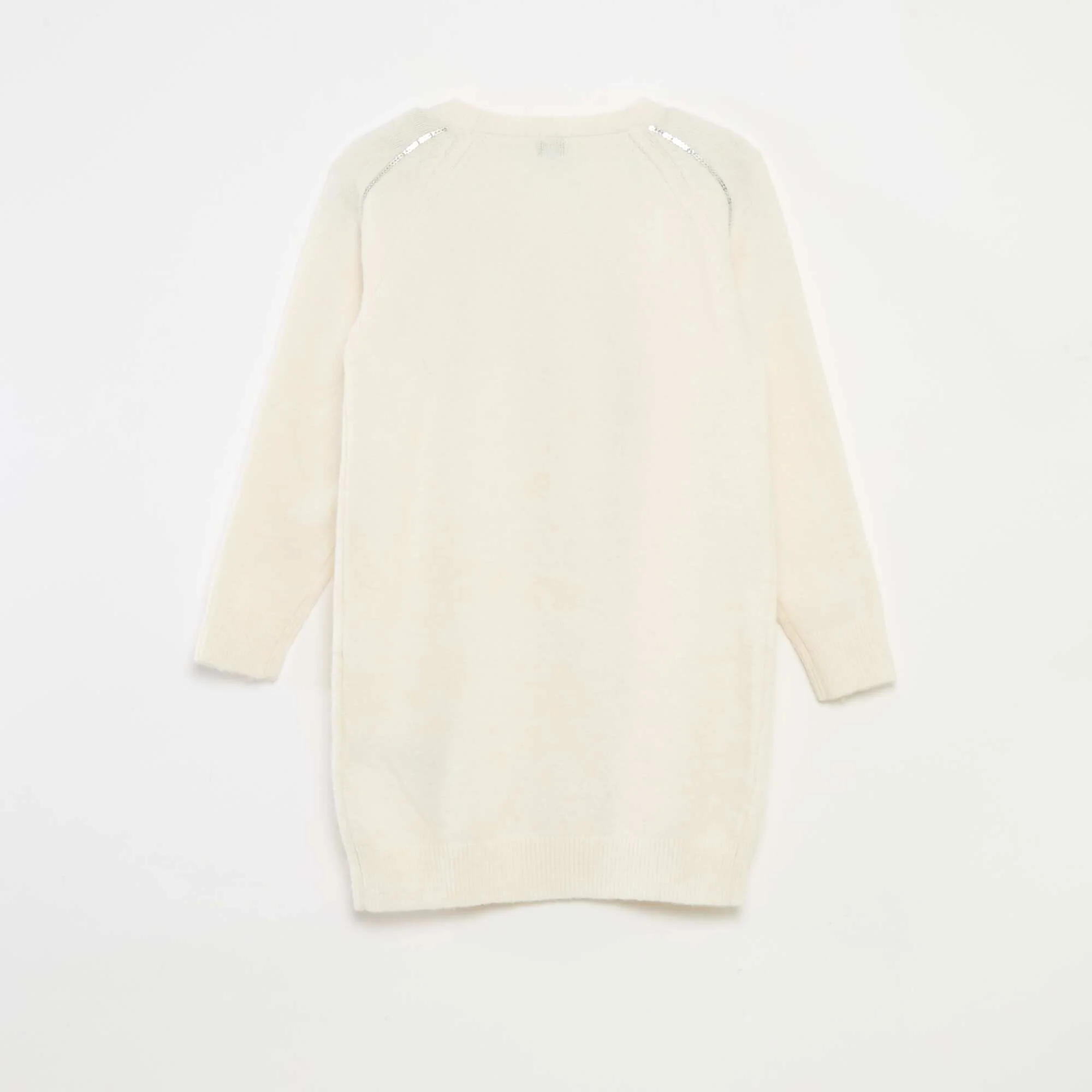 Sequin Knit Midi Dress WHITE - Image 3