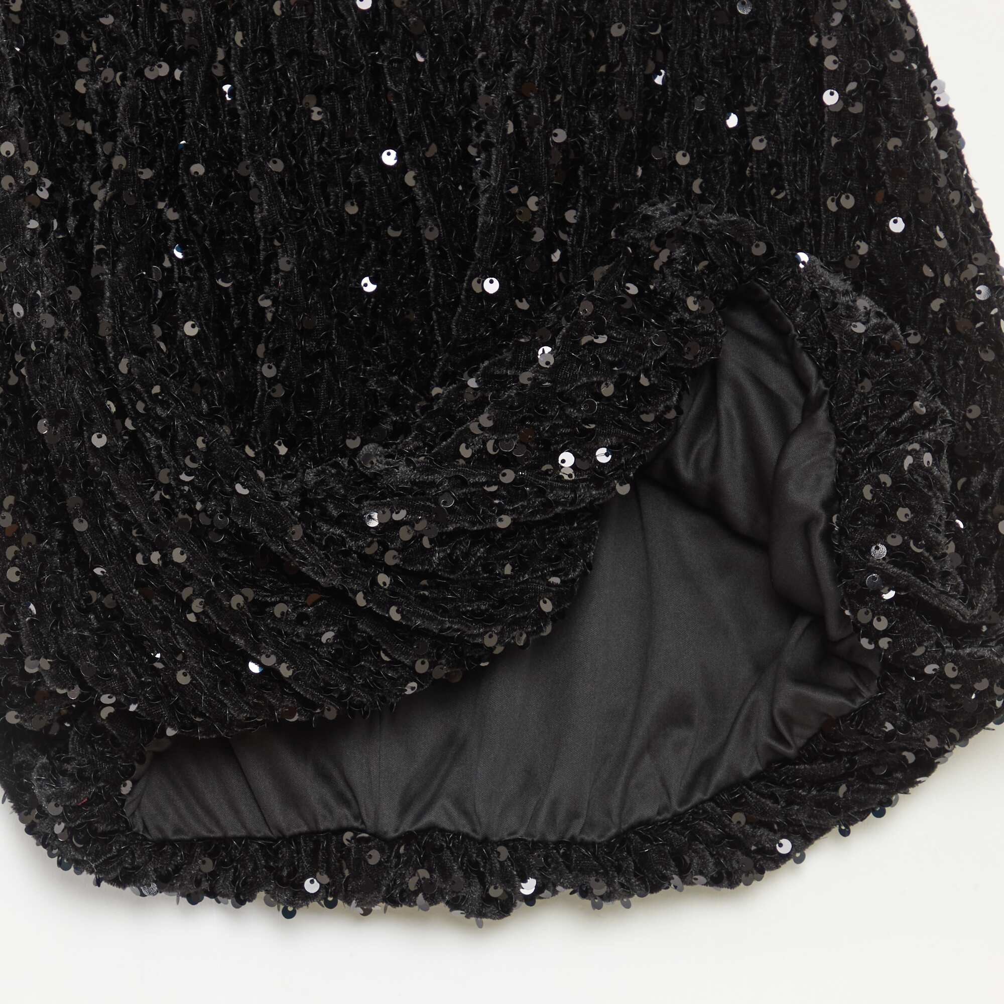 Sequin Mini Skirt BLACK - Image 3