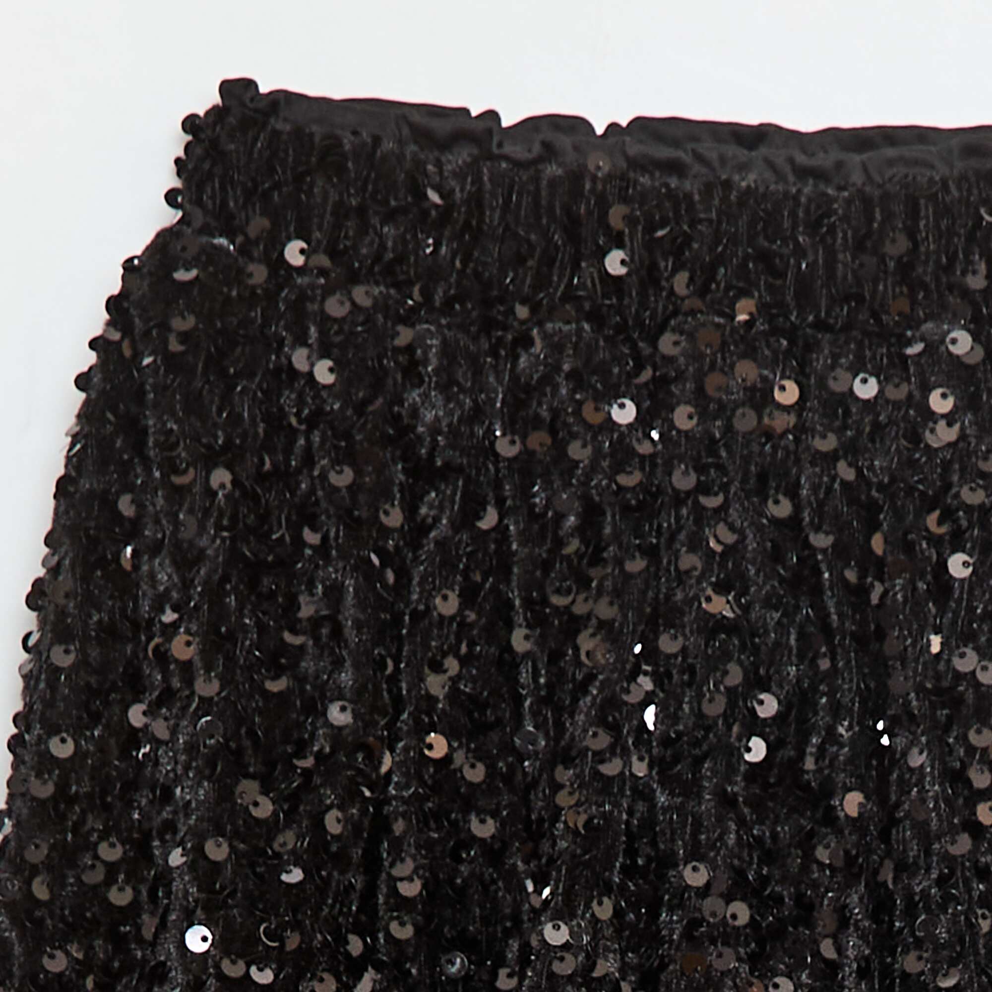 Sequin Mini Skirt BLACK - Image 4