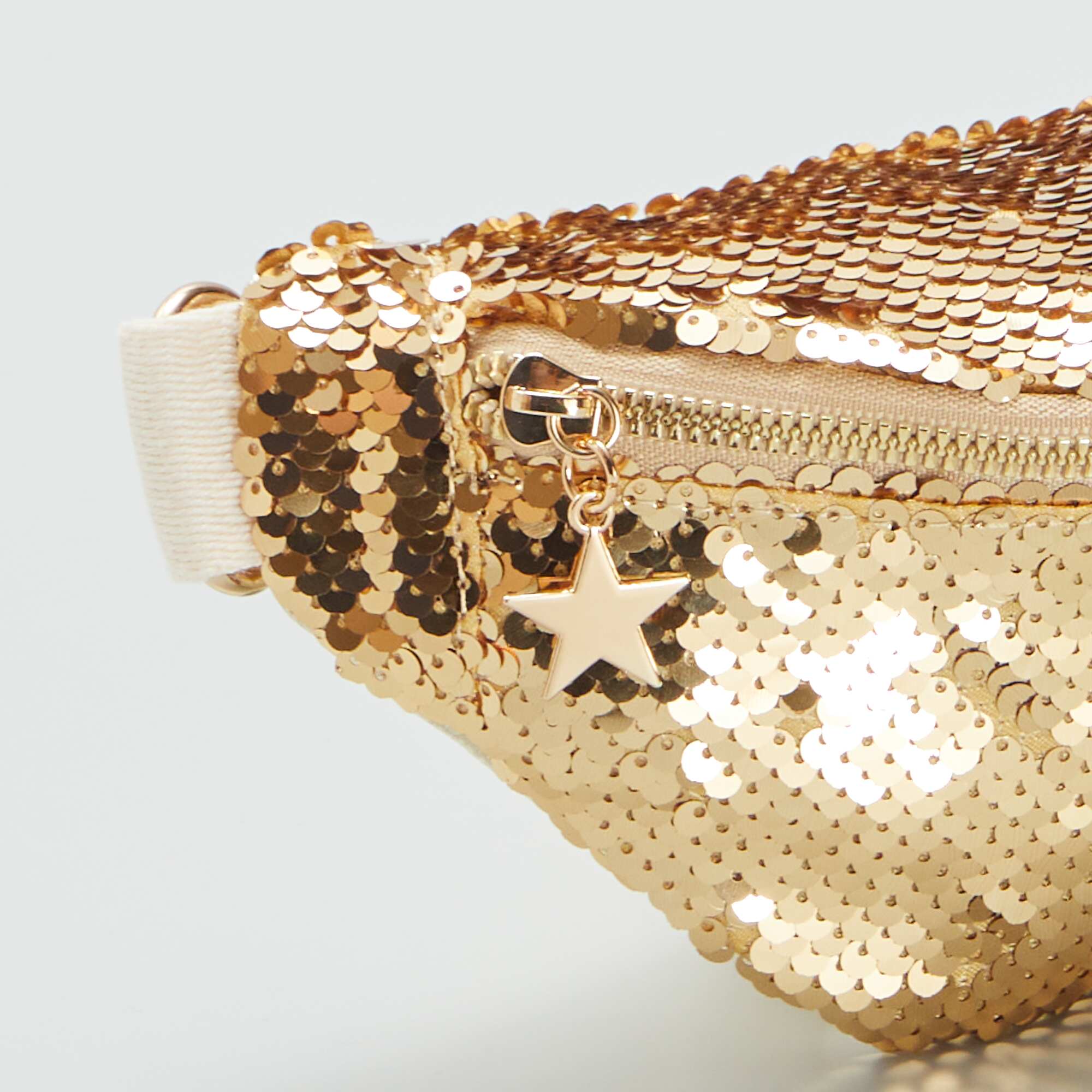 Sequined waist bag BEIGE - Image 4