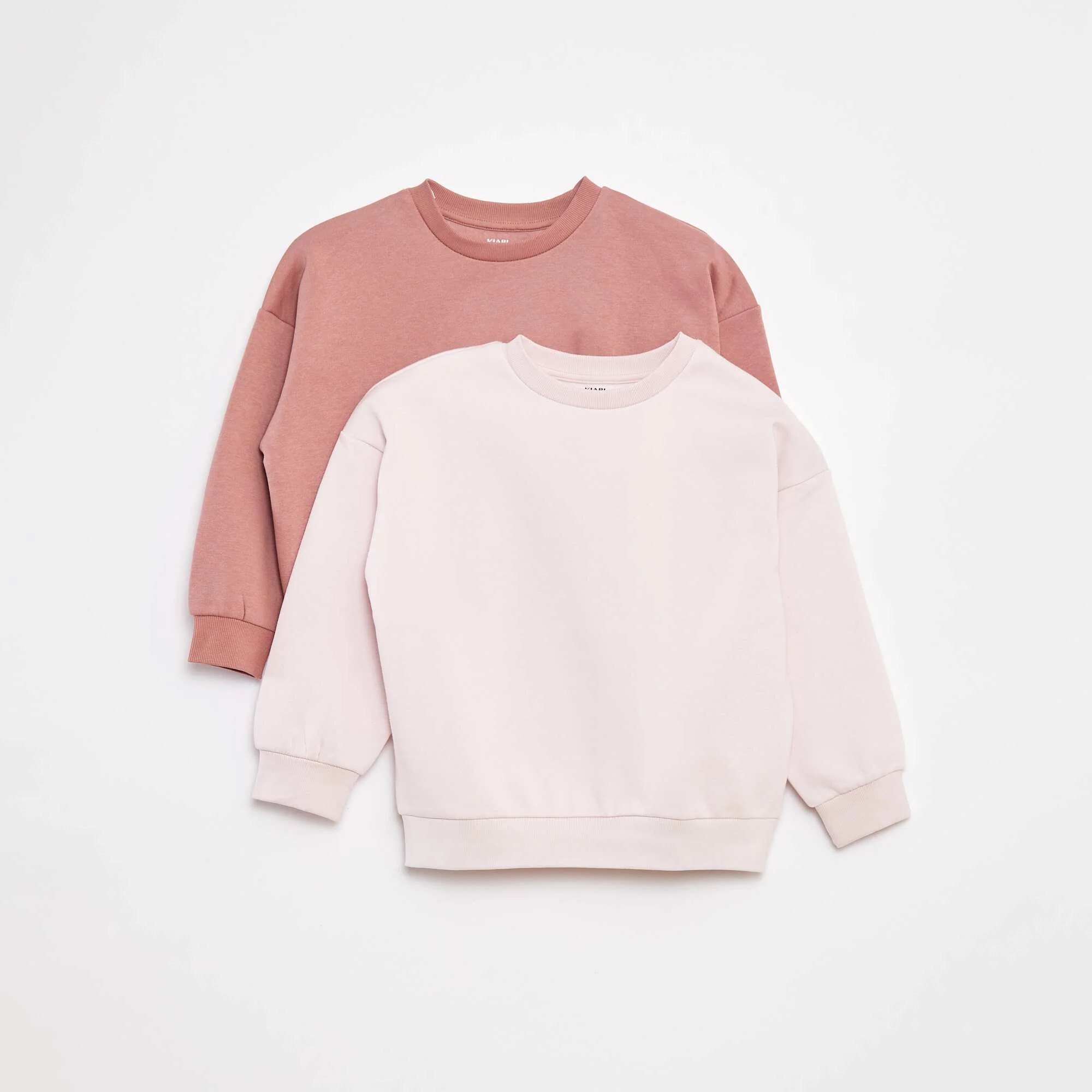 Set of 2 plain sweatshirts PINK
