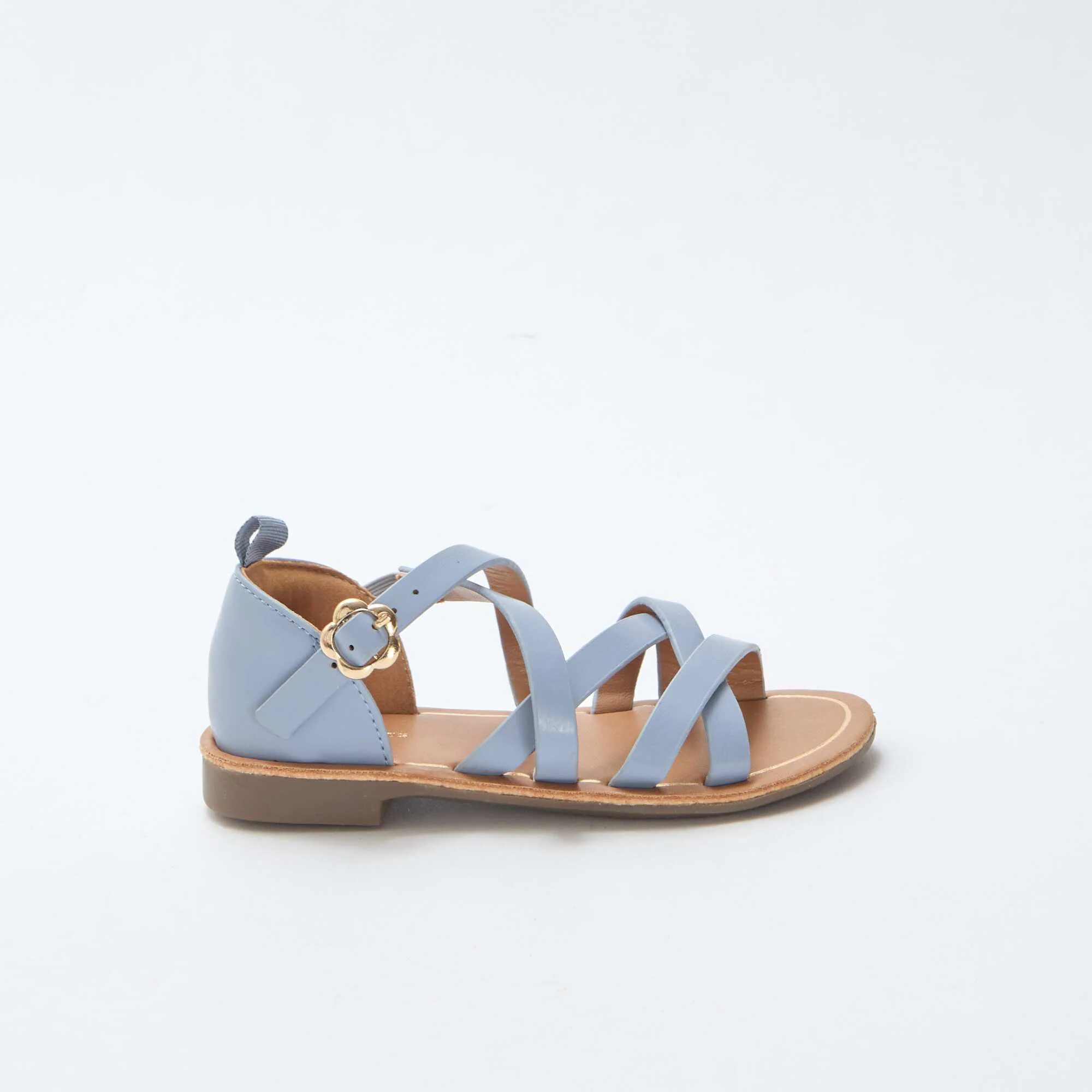 Shimmering Strap Sandals BLUE - Image 2