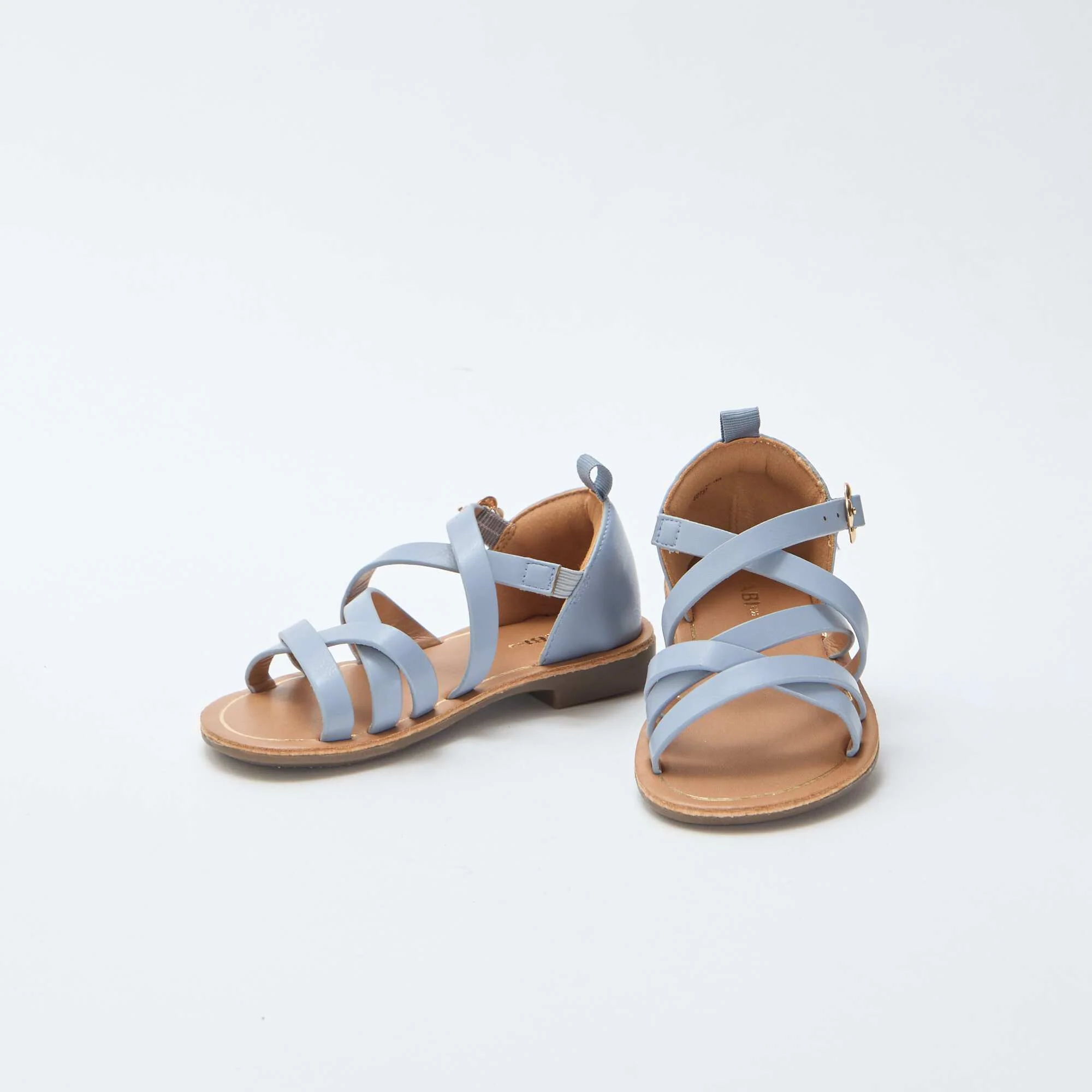 Shimmering Strap Sandals BLUE - Image 5