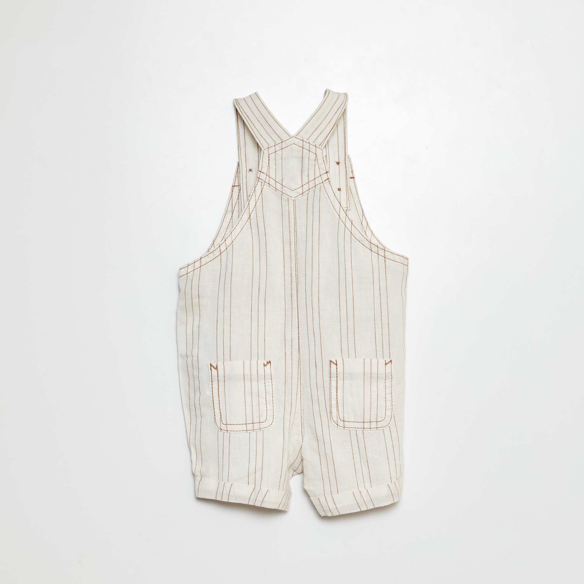 Short dungarees WHITE - Image 2