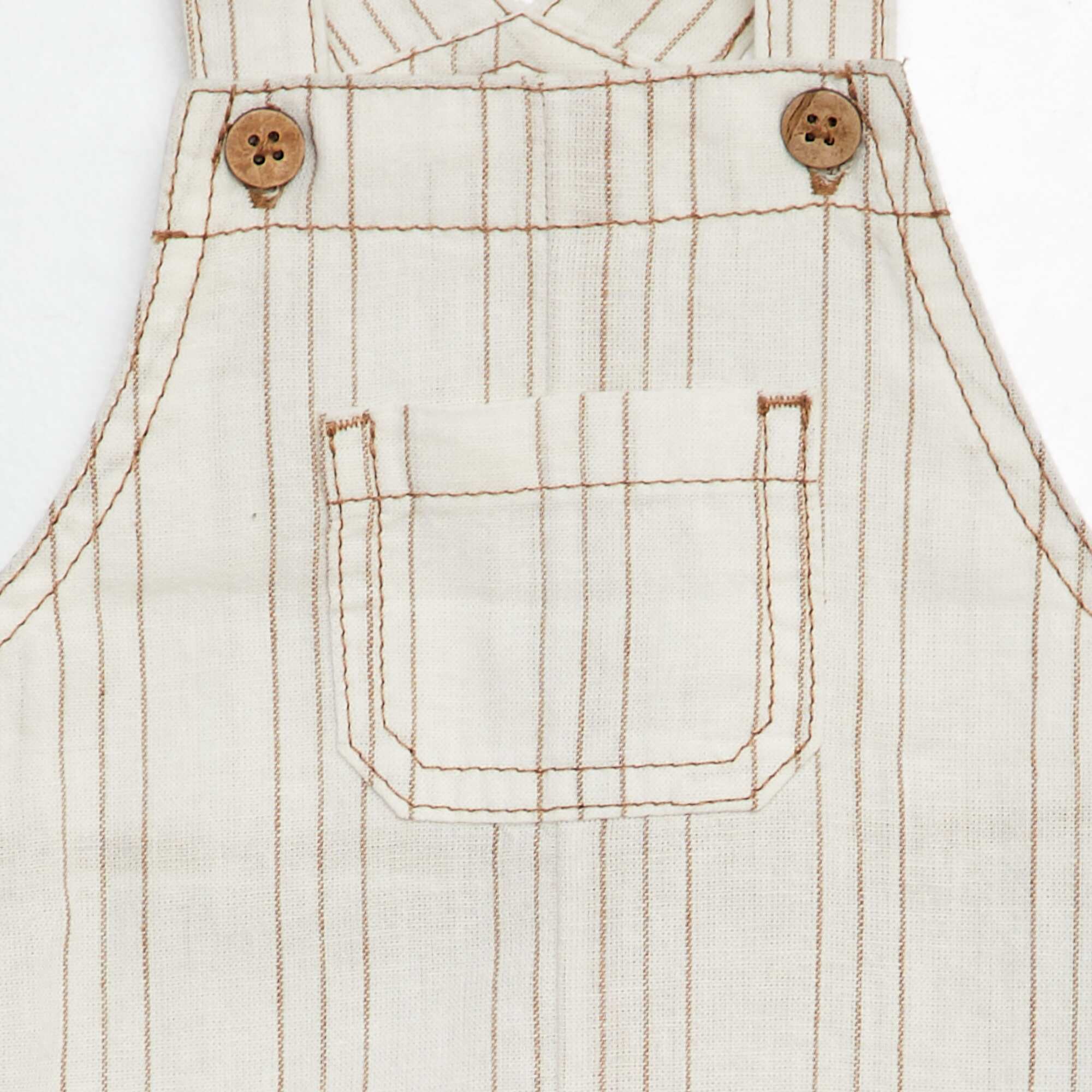Short dungarees WHITE - Image 3
