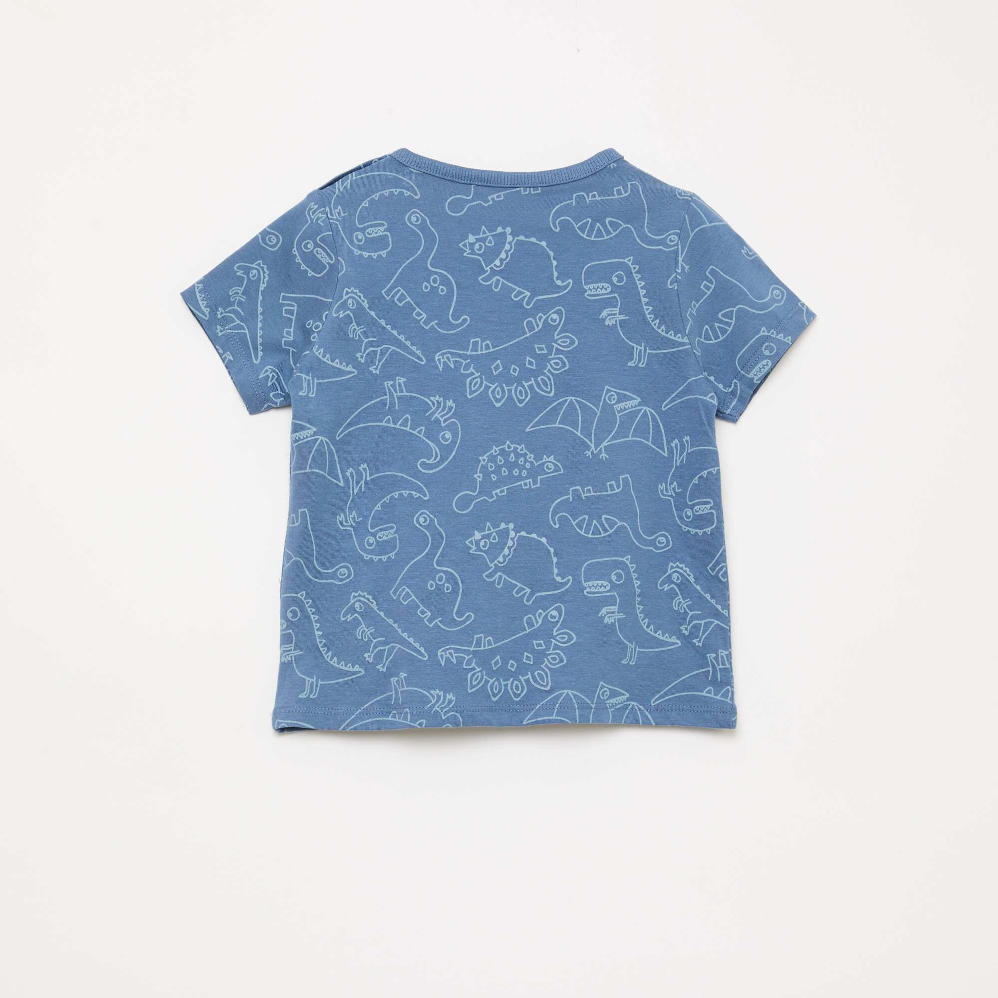 Short Pajama Set T-Shirt + Shorts - 2 Piece BLUE - Image 3
