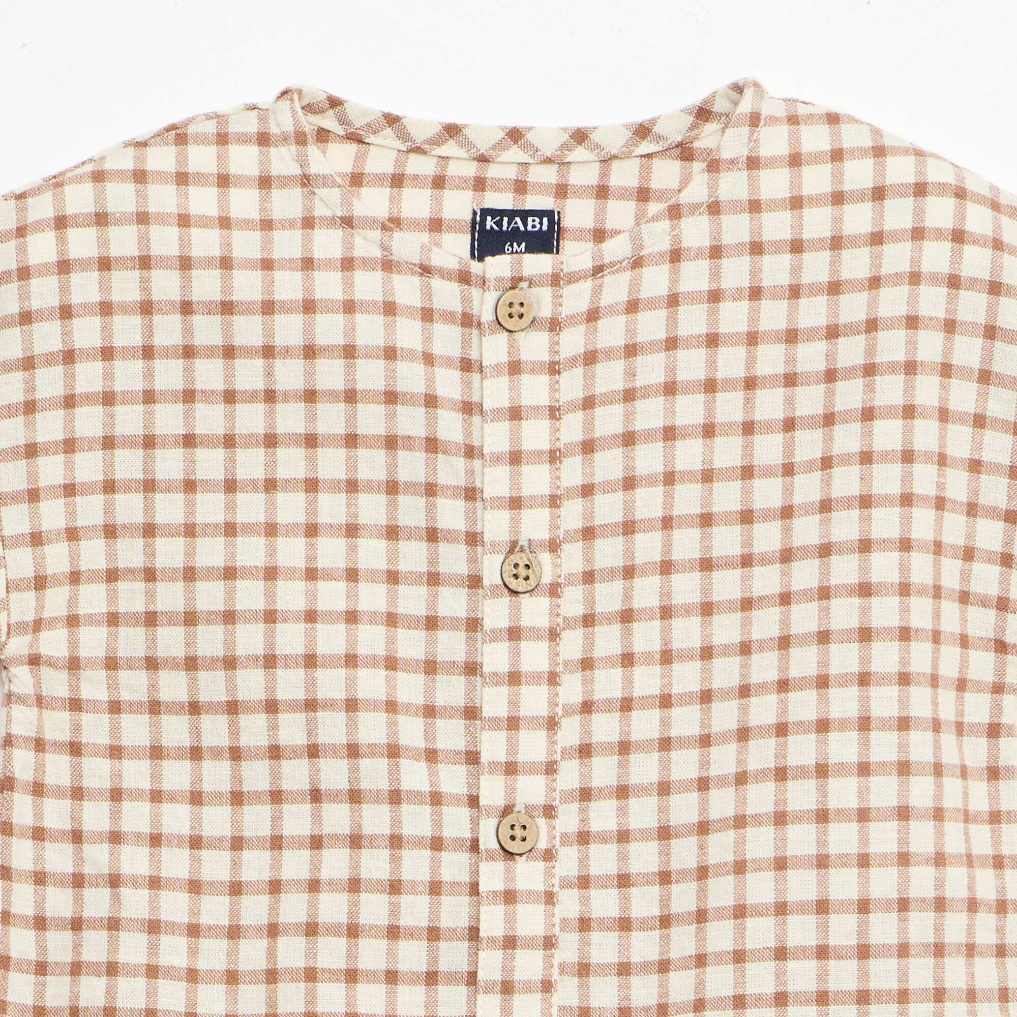 Short romper BROWN - Image 3