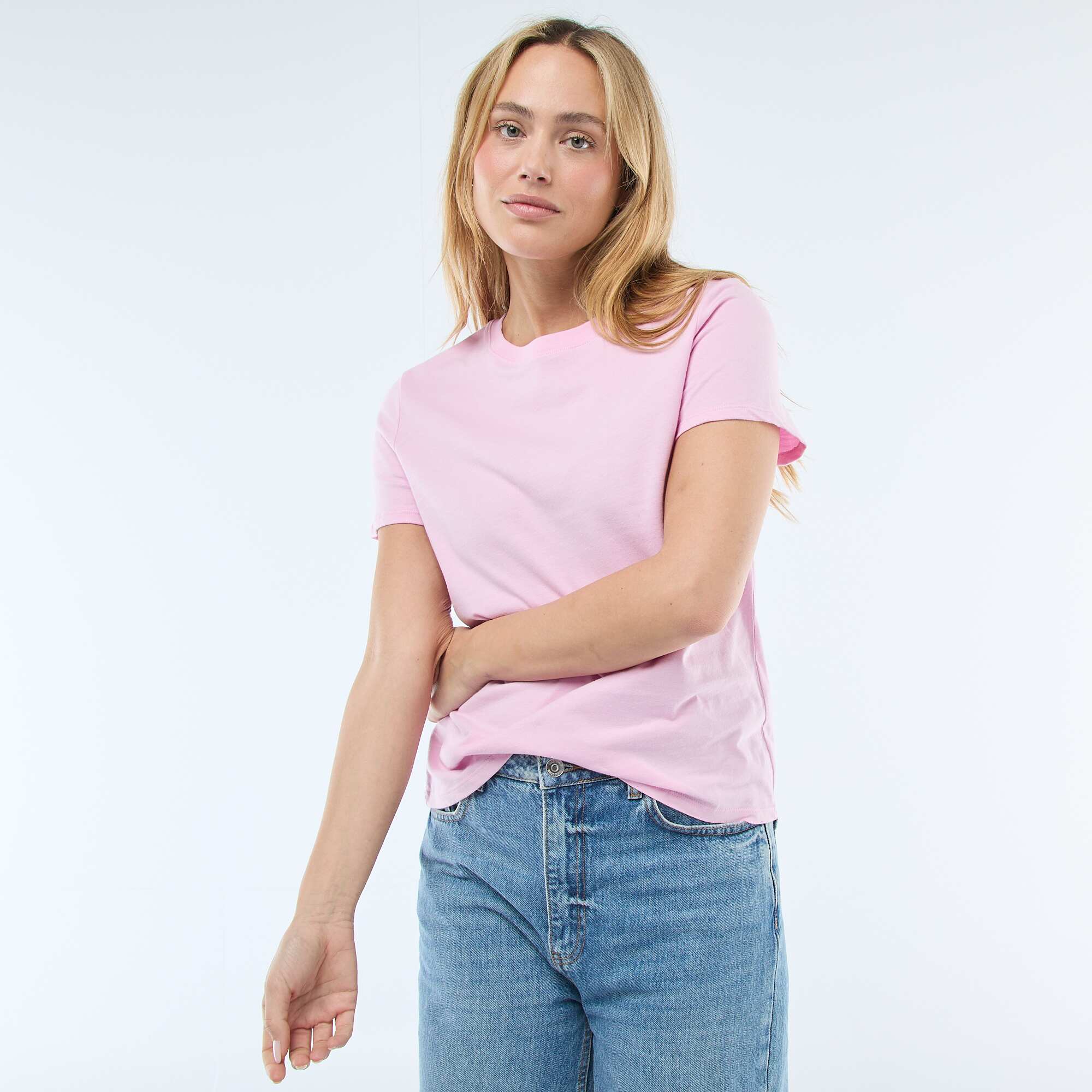 Short-Sleeve Jersey T-Shirt PINK - Image 3