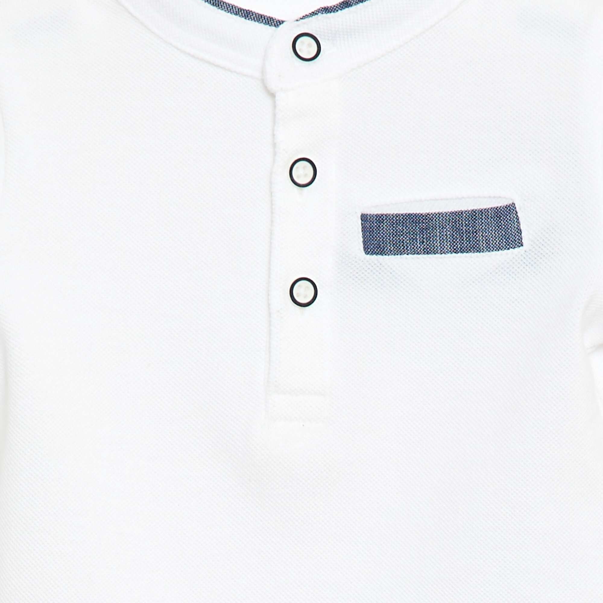 Short-Sleeve Polo Shirt WHITE - Image 3