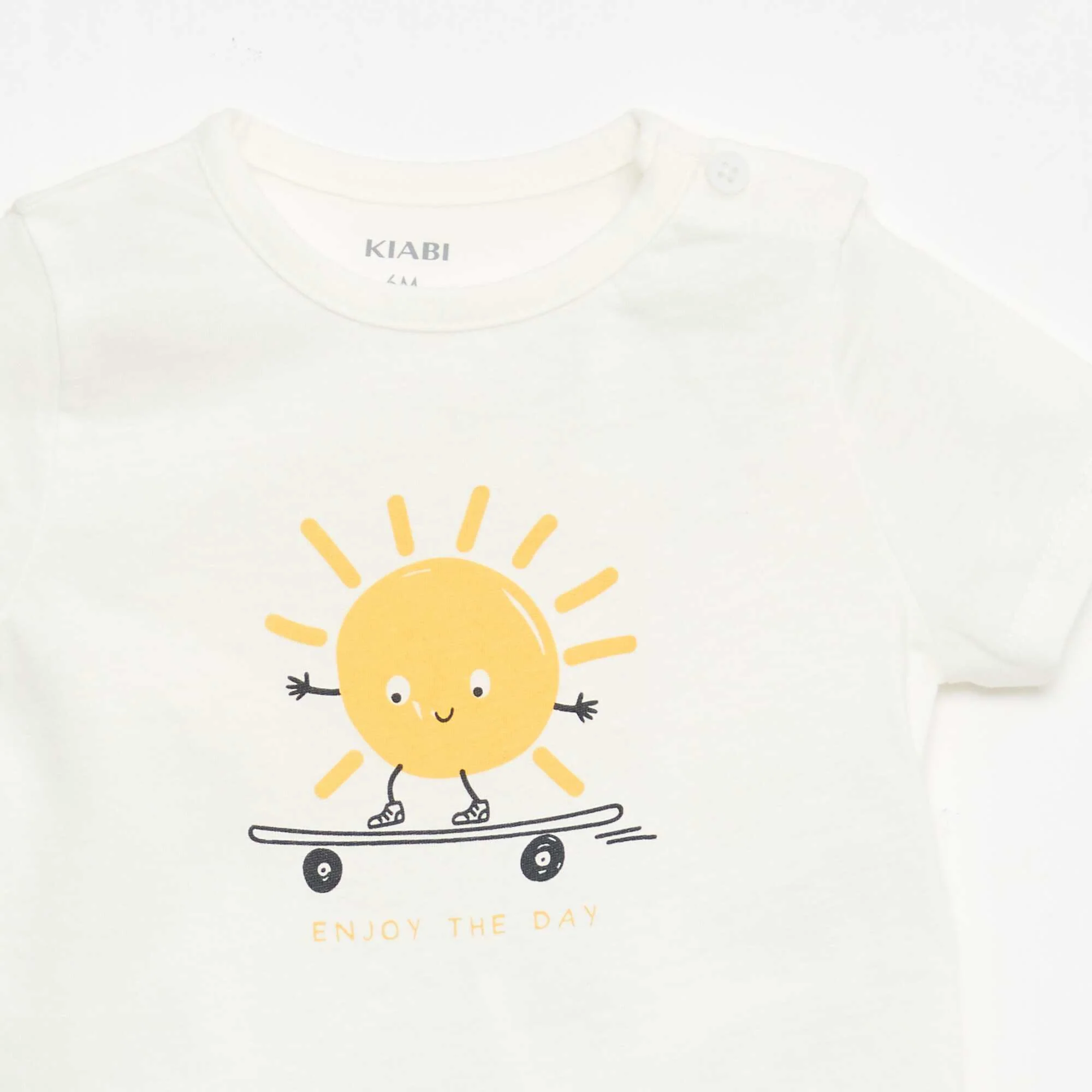 Short-Sleeved Cotton Jersey T-Shirt WHITE - Image 2