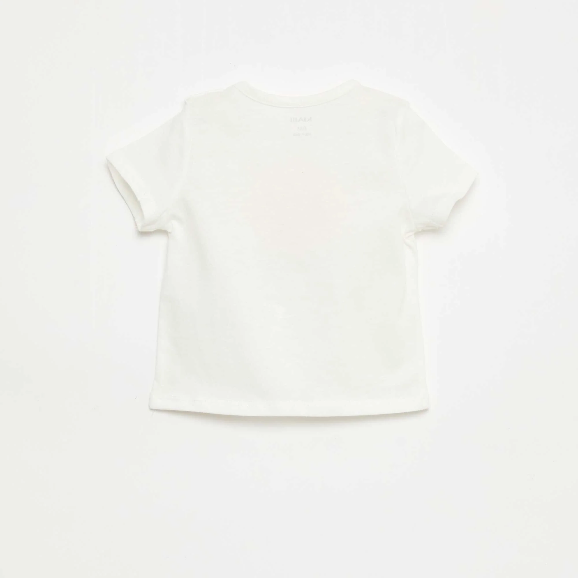 Short-Sleeved Cotton Jersey T-Shirt WHITE - Image 3