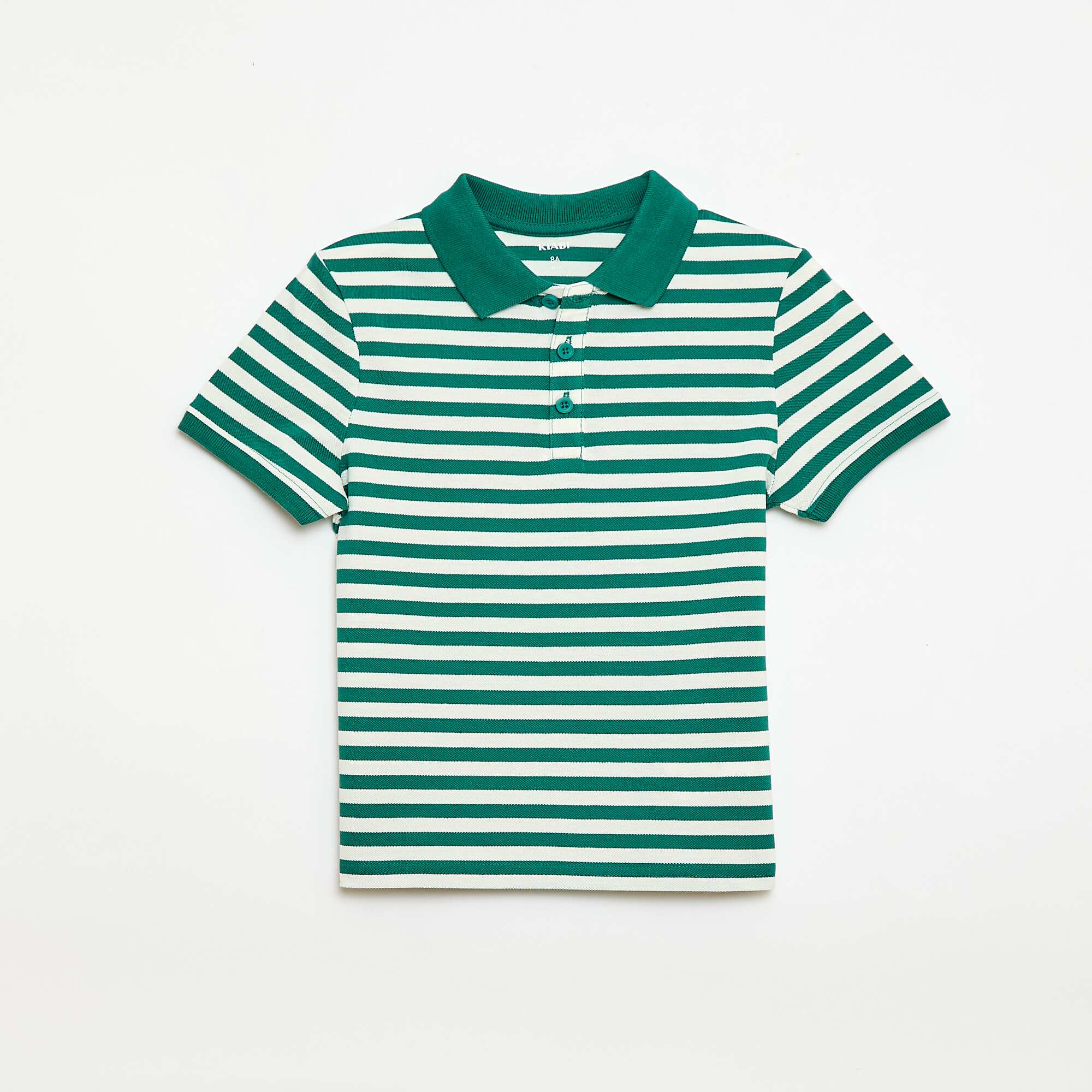 Short-Sleeved Cotton Piqué Polo Shirt GREEN