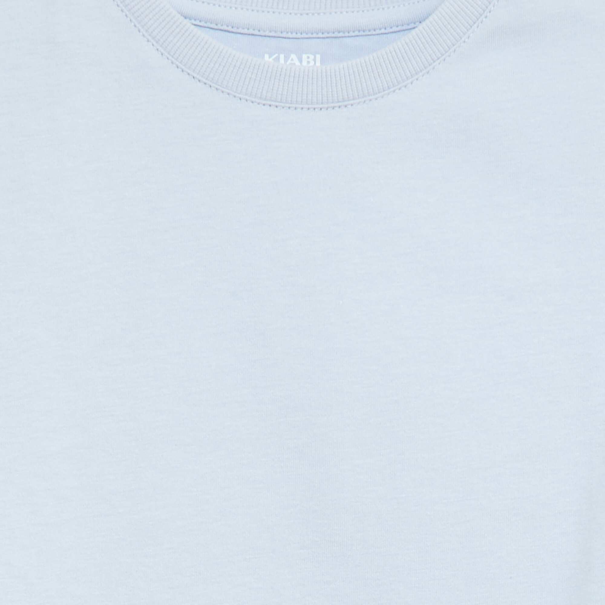 Short-sleeved jersey knit T-shirt BLUE - Image 2