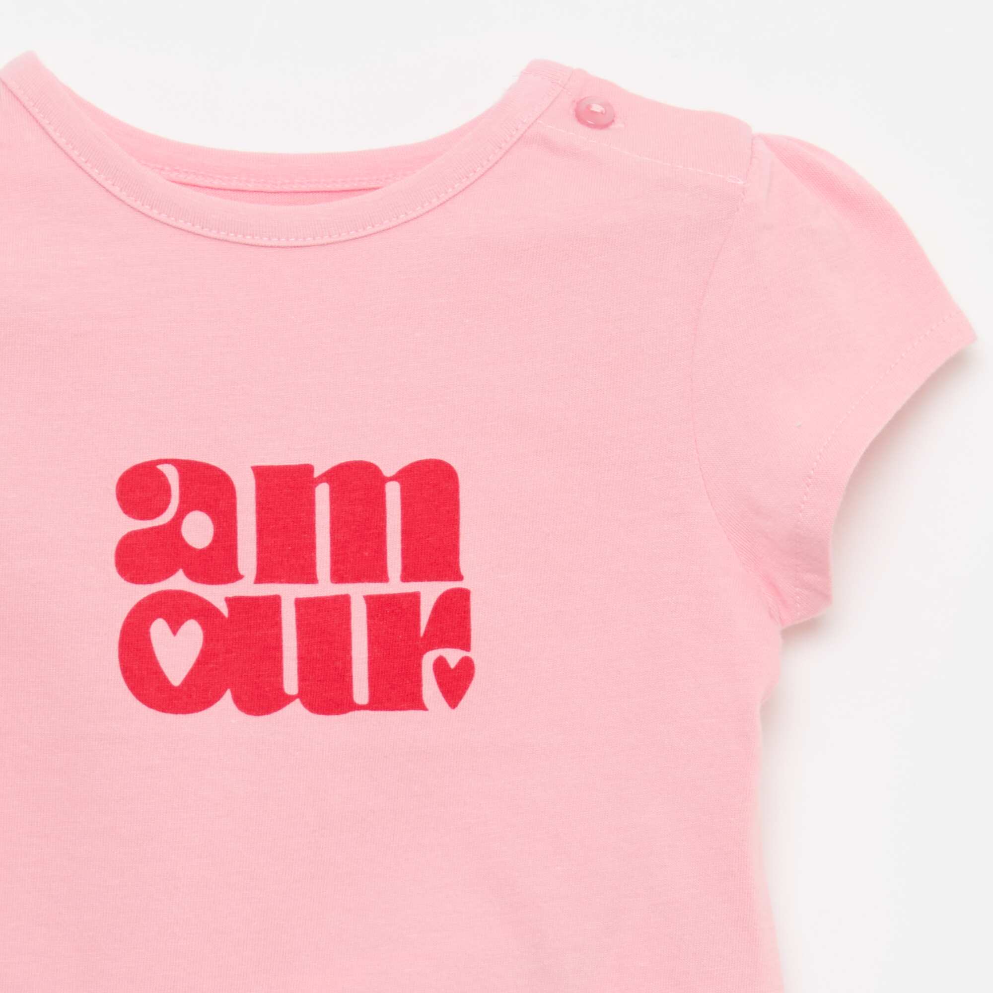 Short-sleeved jersey T-shirt PINK - Image 2